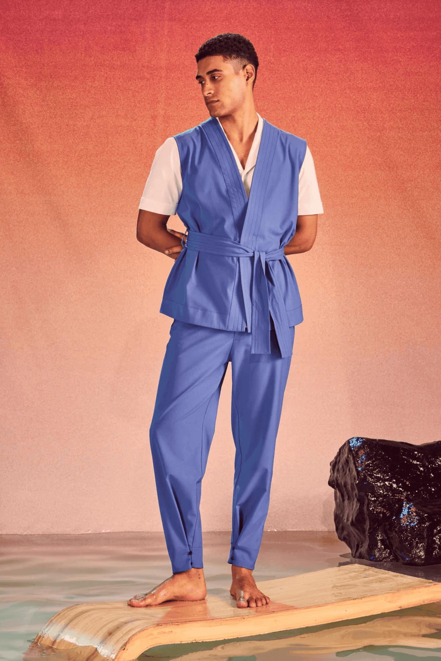 SLEEVELESS WRAP SUIT - dash and dot