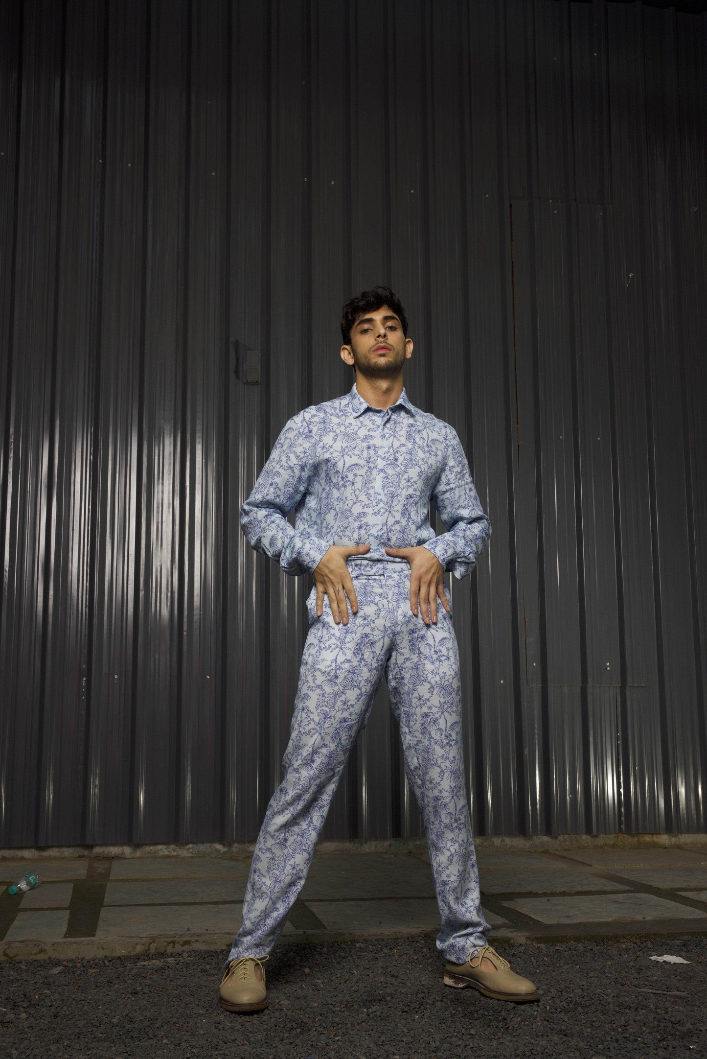 TONAL BLUE PRINTED SET - dash and dot