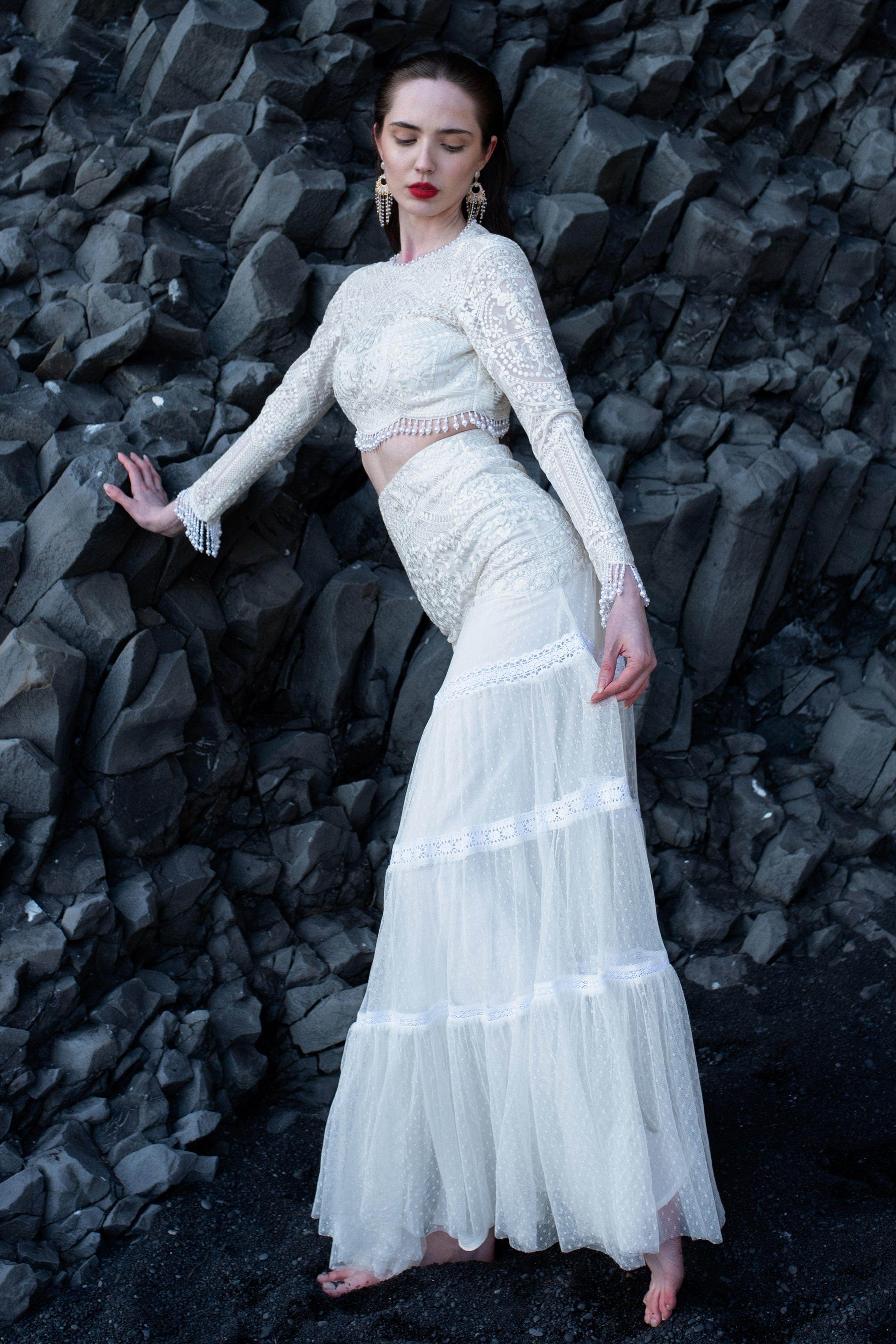 white flared skirt dress Drop Waist Dress Sewing Pattern