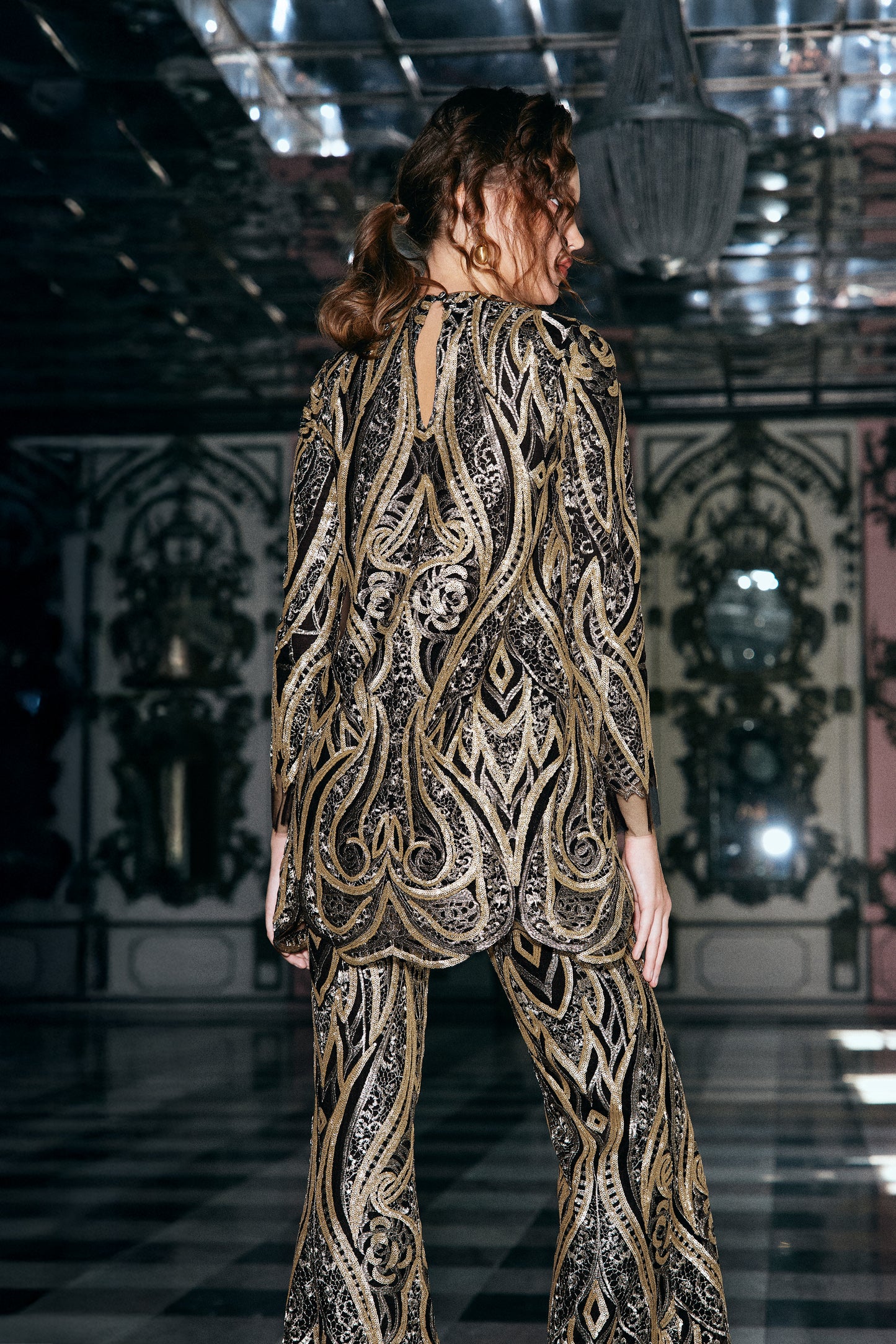 GOLD EMBROIDERED TOP