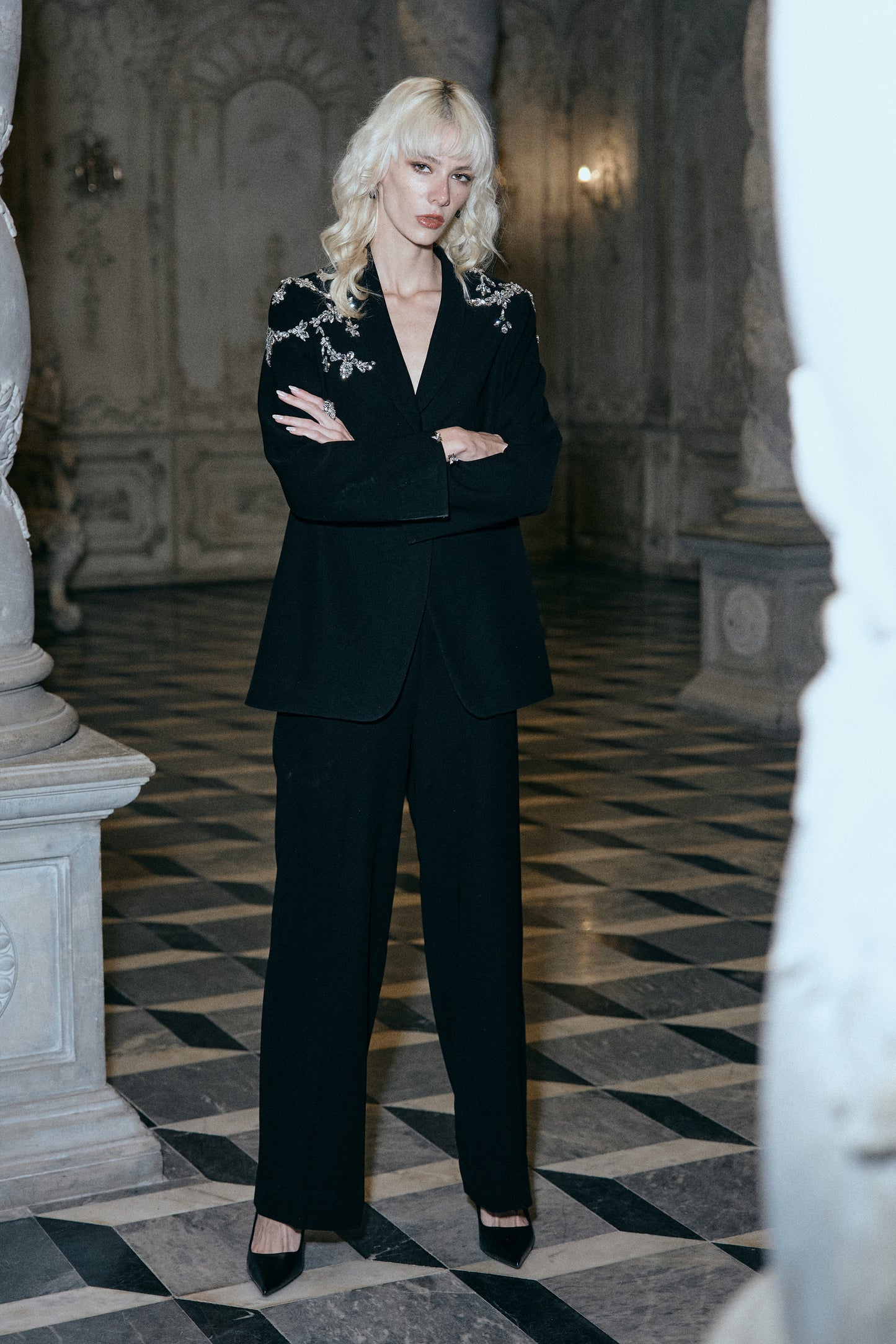 CRYSTAL EMBELLISHED SUIT