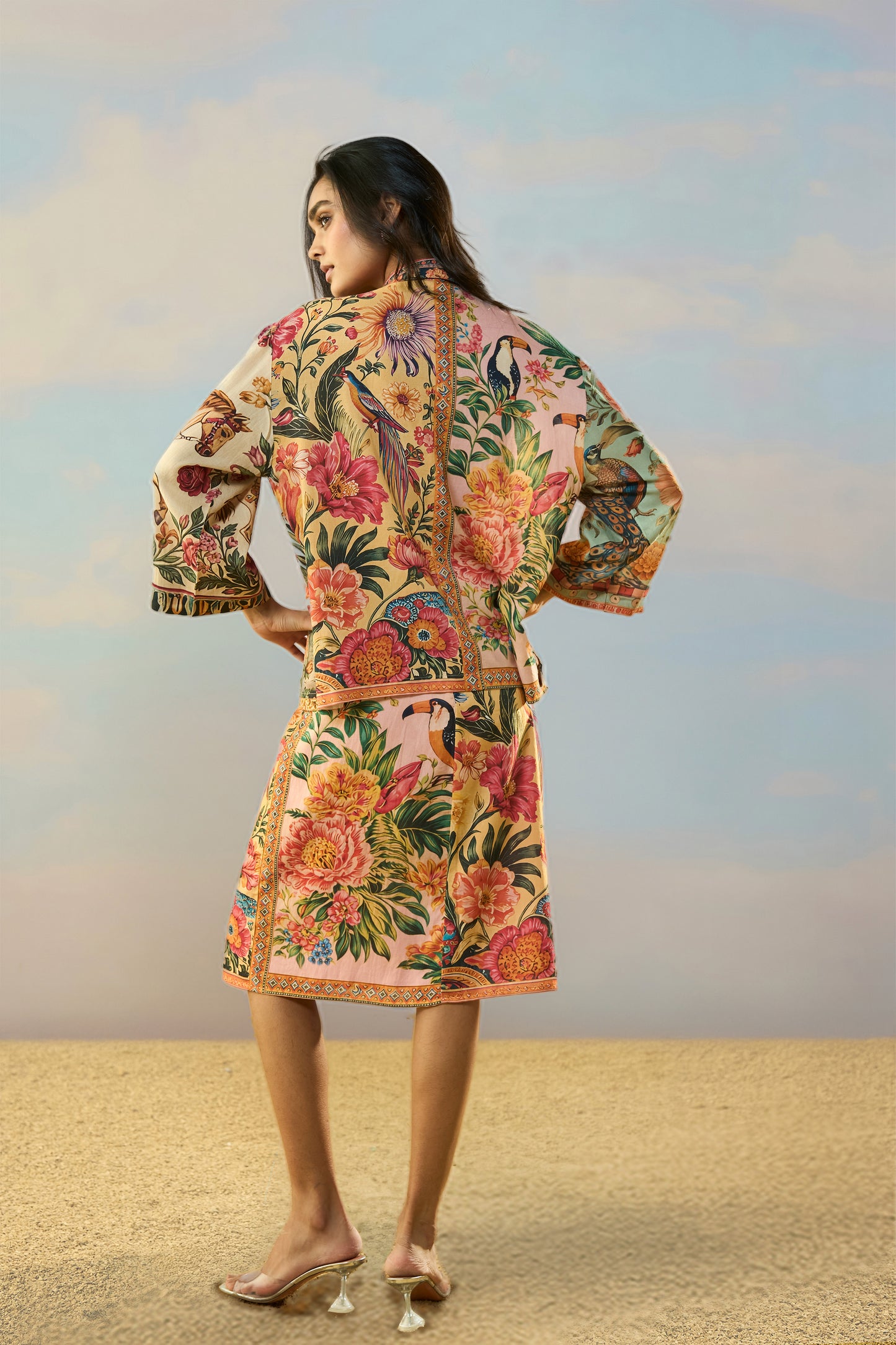 COASTAL PRINT SHIRT & SKIRT SET
