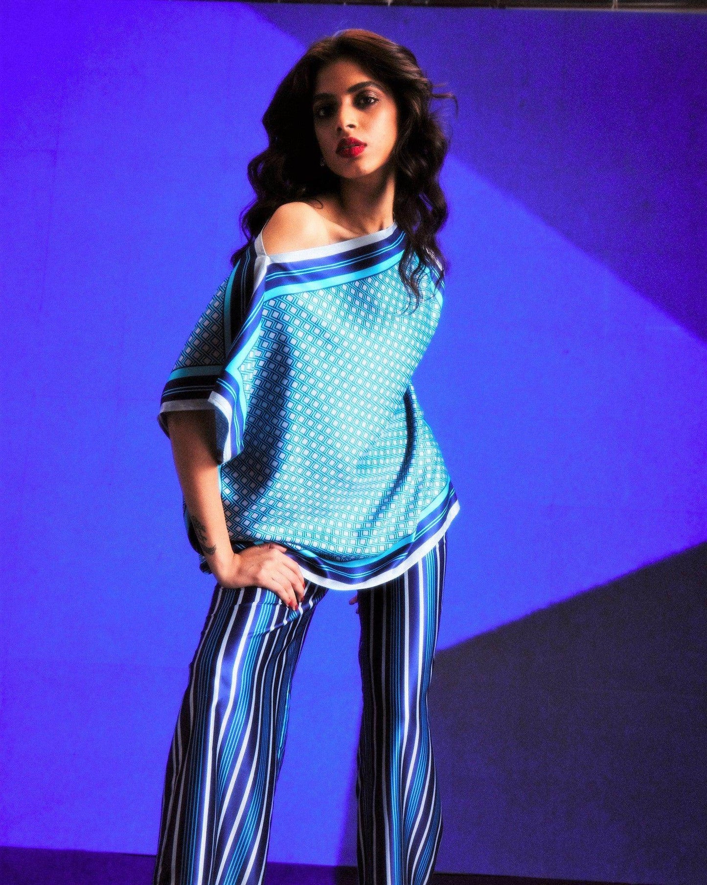 BLUE SCARF SET - dash and dot