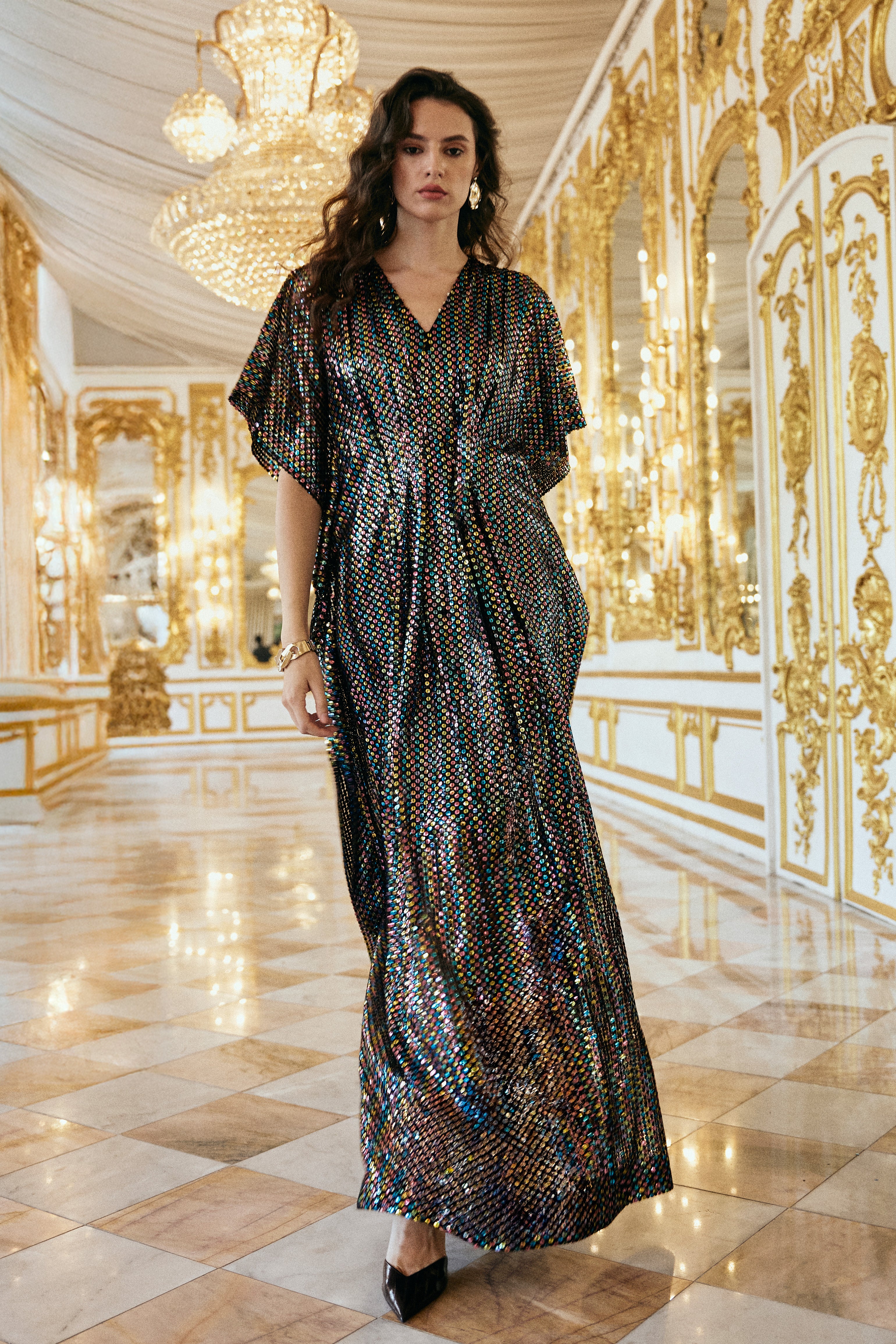 Dash and Dot - MULTICOLOUR SEQUIN KAFTAN | Online Store dash and dot Dash and Dot - MULTICOLOUR SEQUIN KAFTAN | Online Store dash and dot