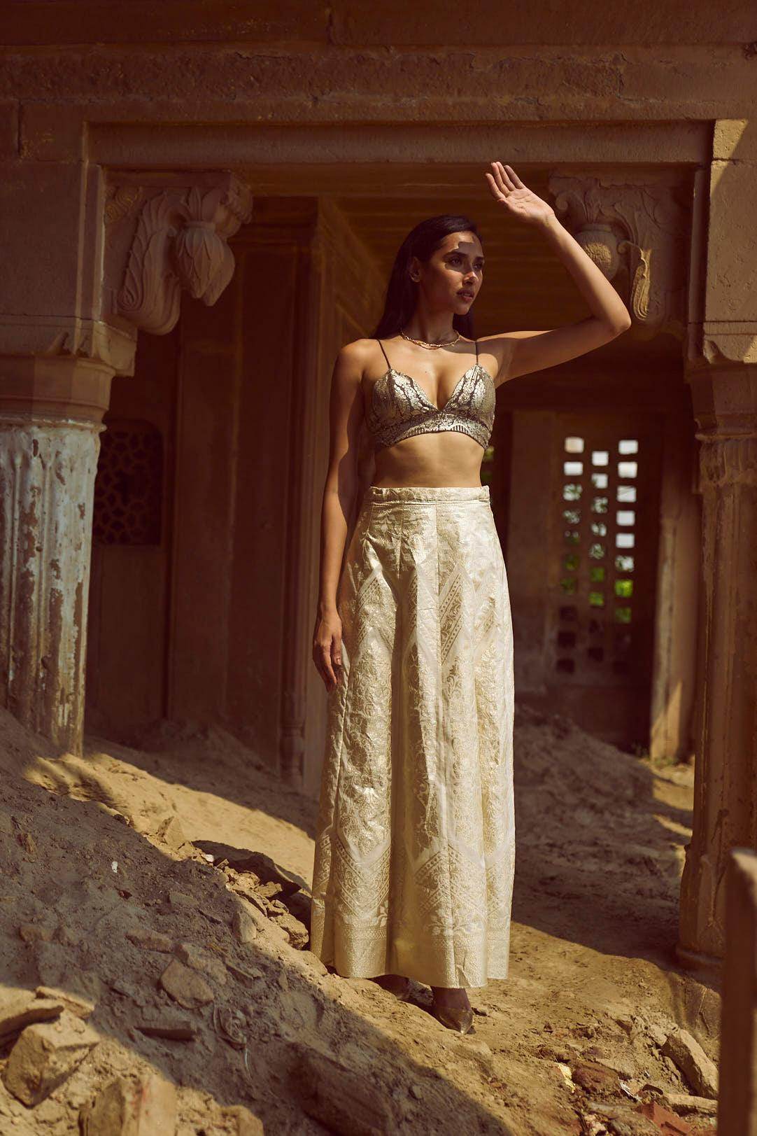 BROCADE CHANDERI BRALETTE - dash and dot