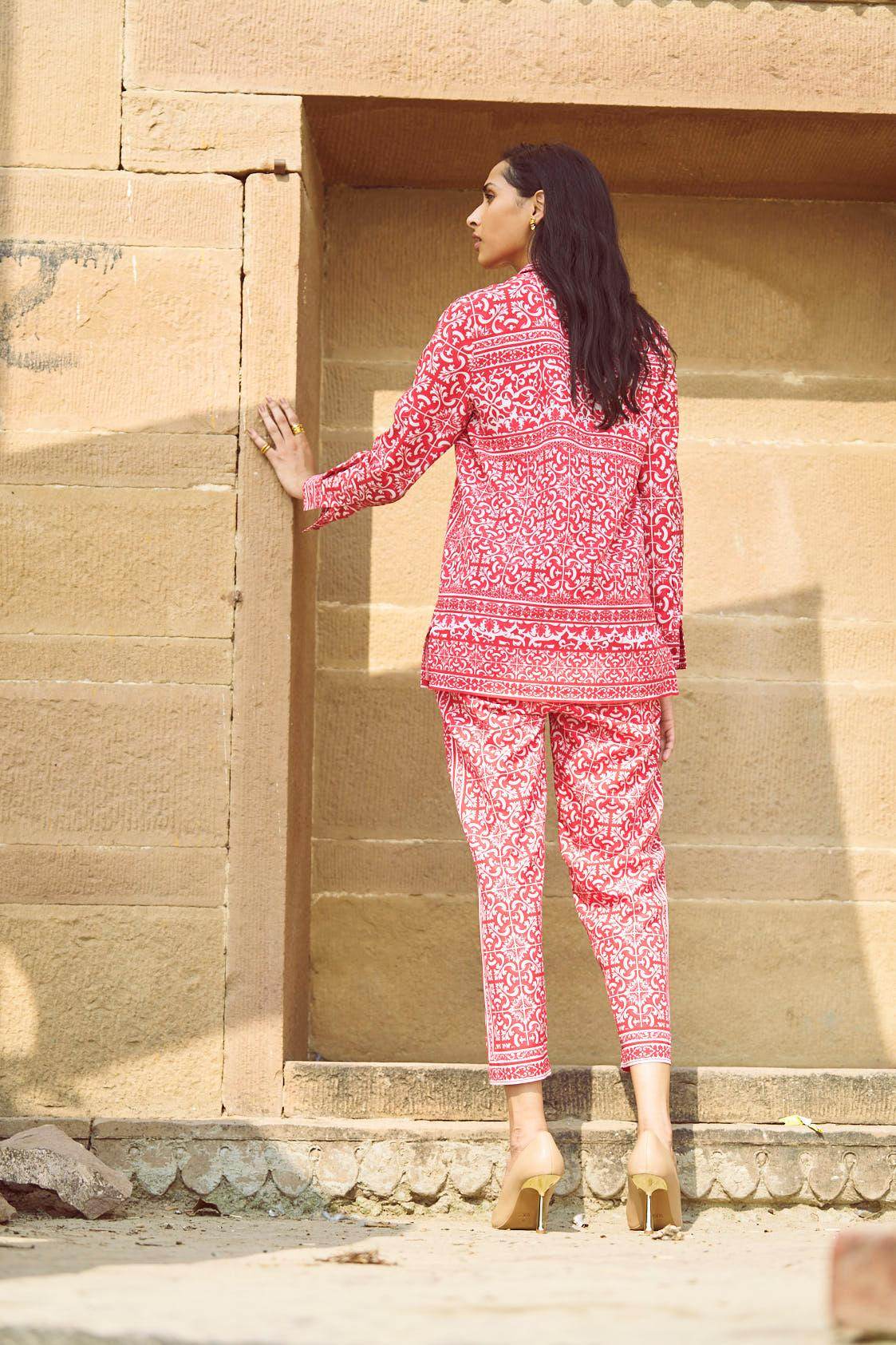 BAROQUE PORCELAIN PRINT PANT - dash and dot