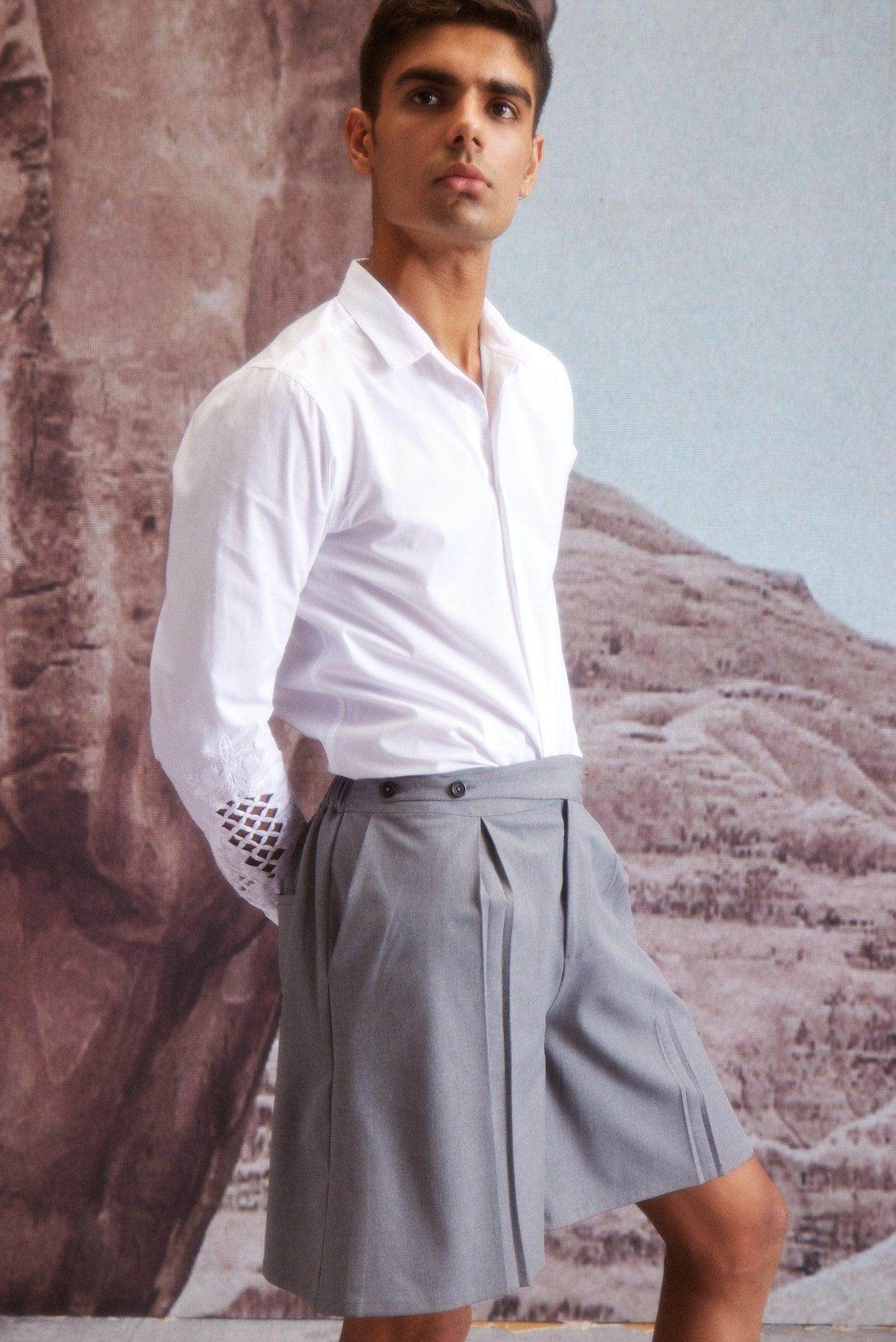 EMBROIDERED CUFF SHIRT - dash and dot