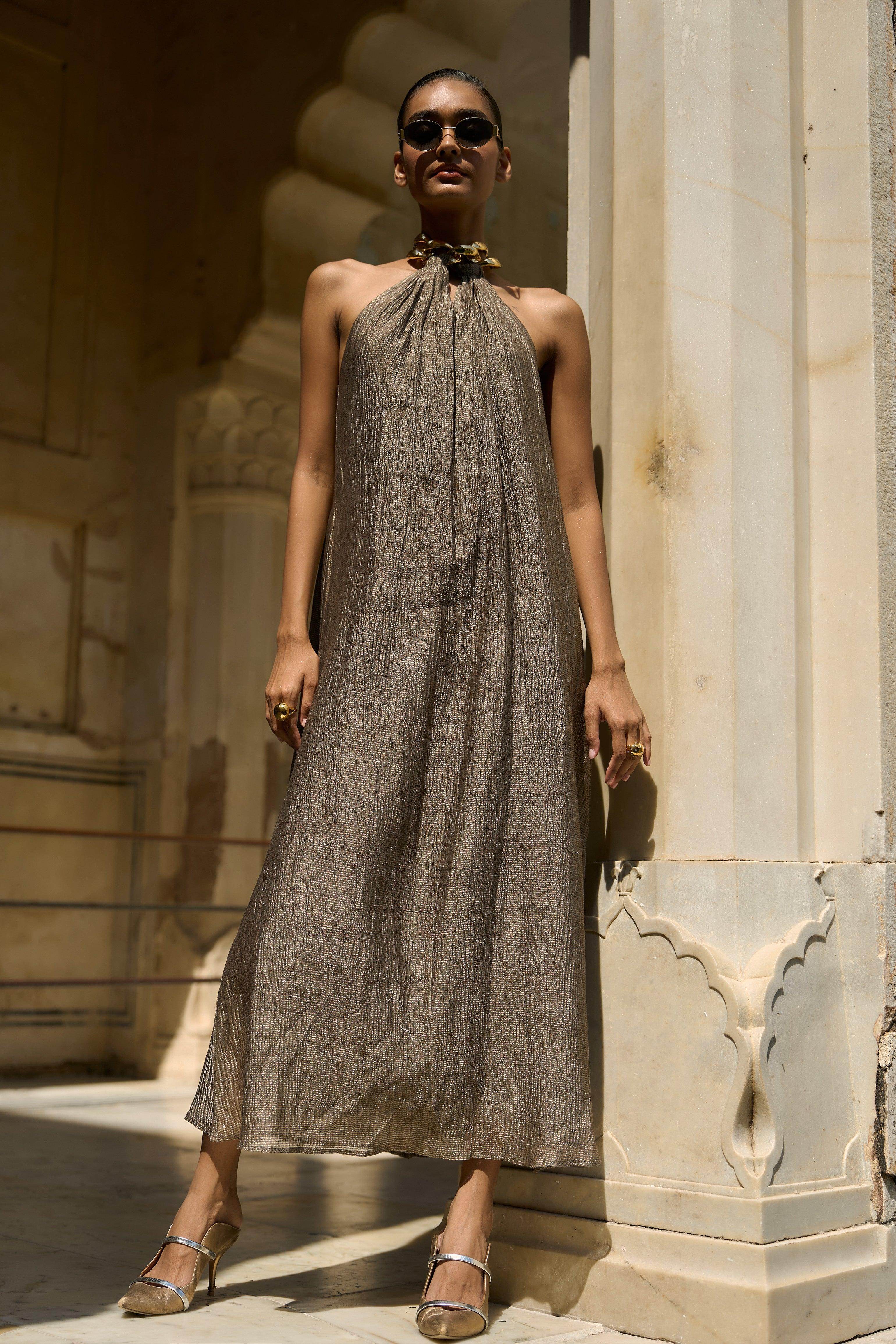 TISSUE HALTER DRESS TISSUE HALTER DRESS
