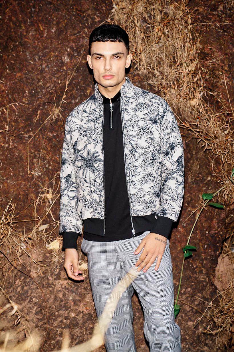 JUNGLE JACQUARD BOMBER - dash and dot