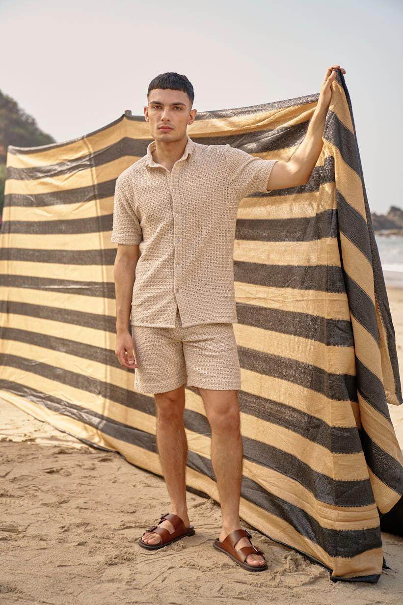 TEXTURED LACE SHIRT - dash and dot