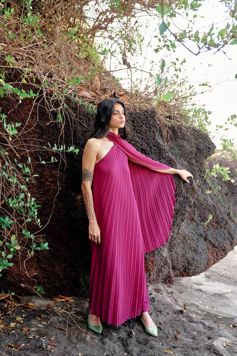 DRAPED PLEATED DRESS - dash and dot