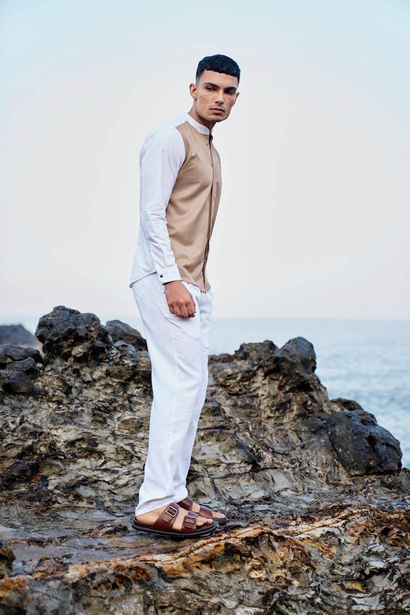 CONTRAST FRONT SHIRT - dash and dot