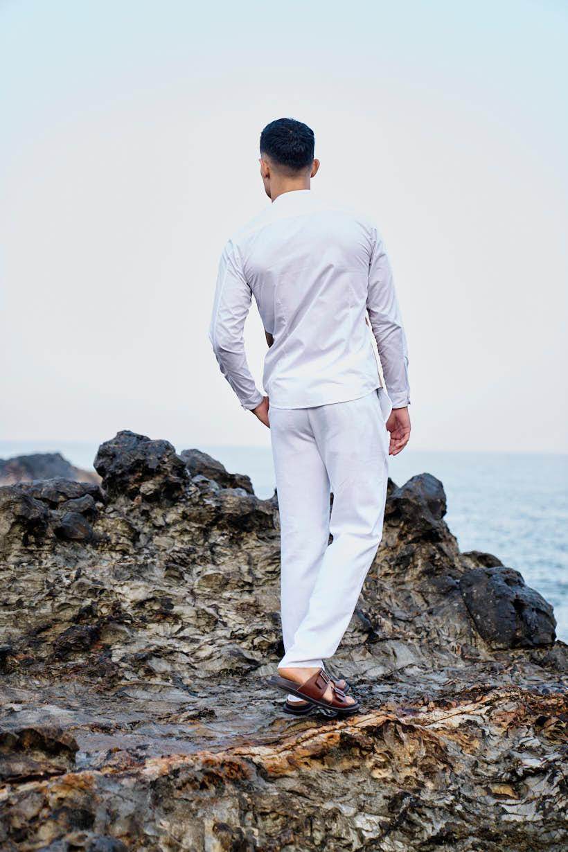 TEXTURED CANVAS PANT - dash and dot