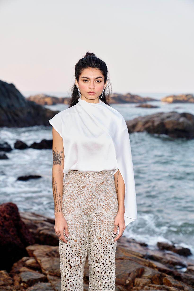 METALLIC LACE PANT - dash and dot