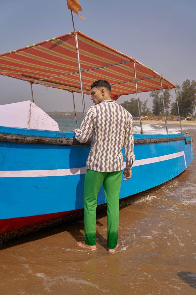 TURN UP COTTON PANT - dash and dot