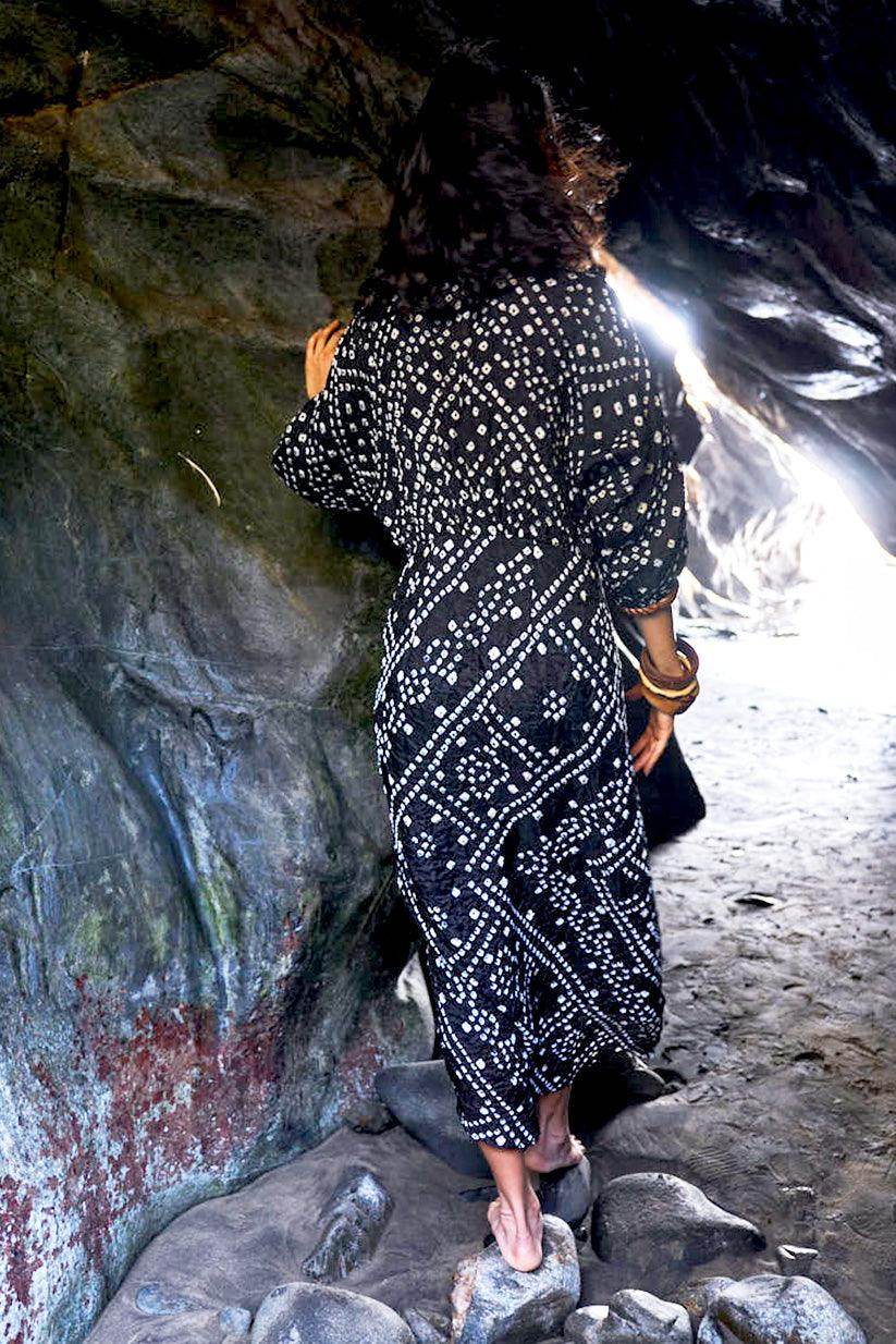 BANDHANI DRAPED DRESS - dash and dot