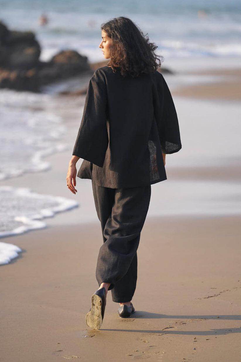 UNEVEN HEM LINEN SET - dash and dot