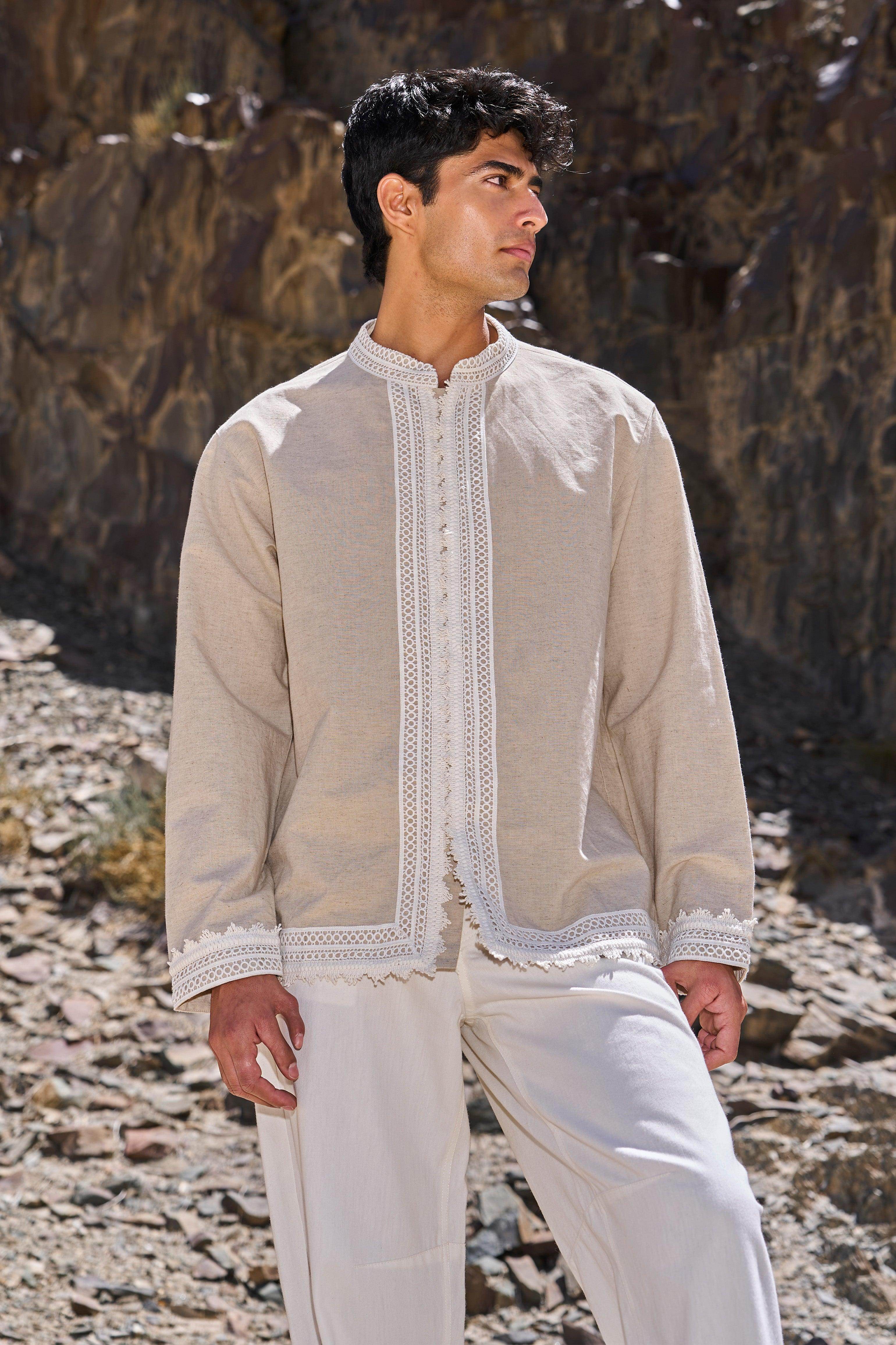 LINEN LACE SHIRT