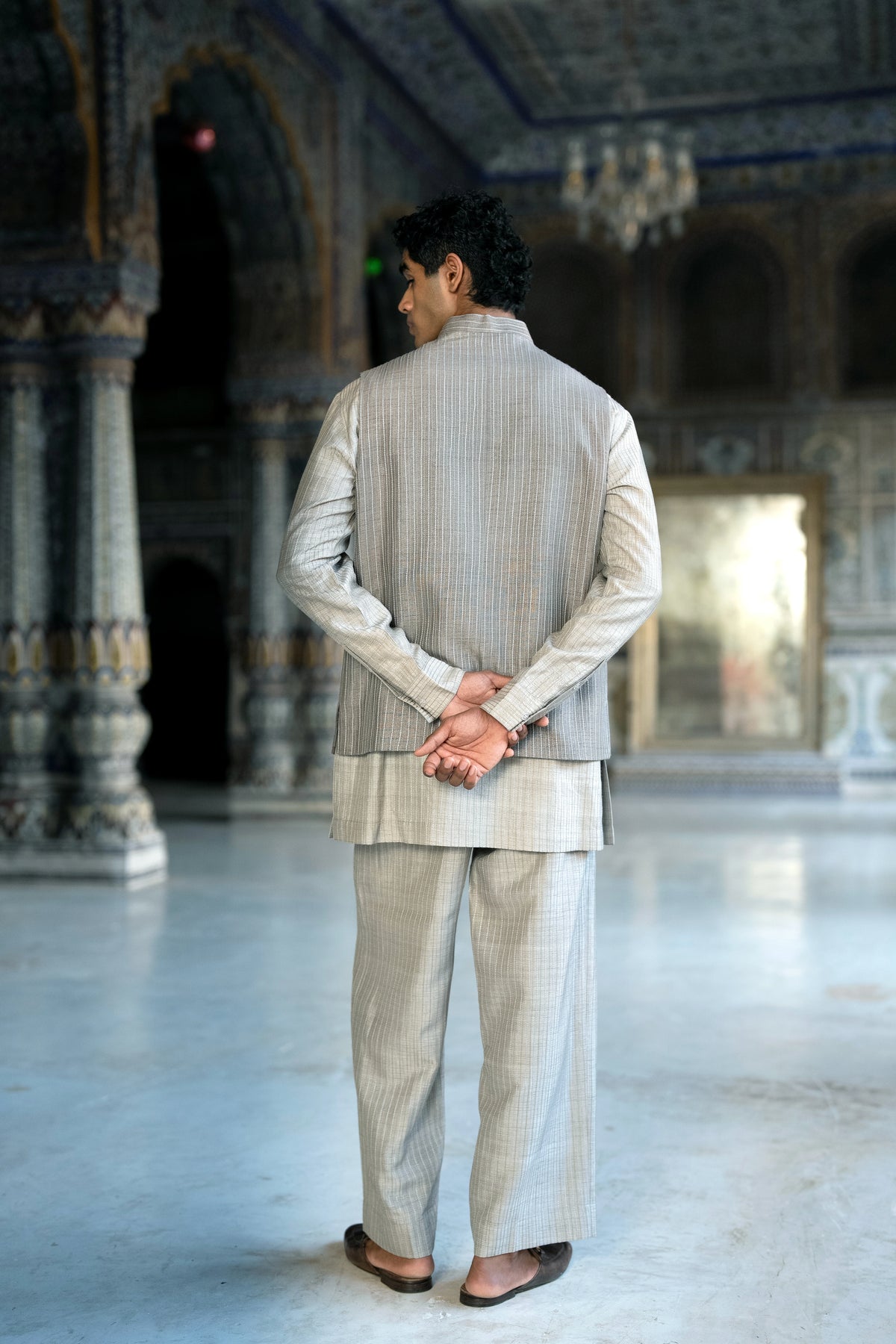 Embroidered Stripe Pant