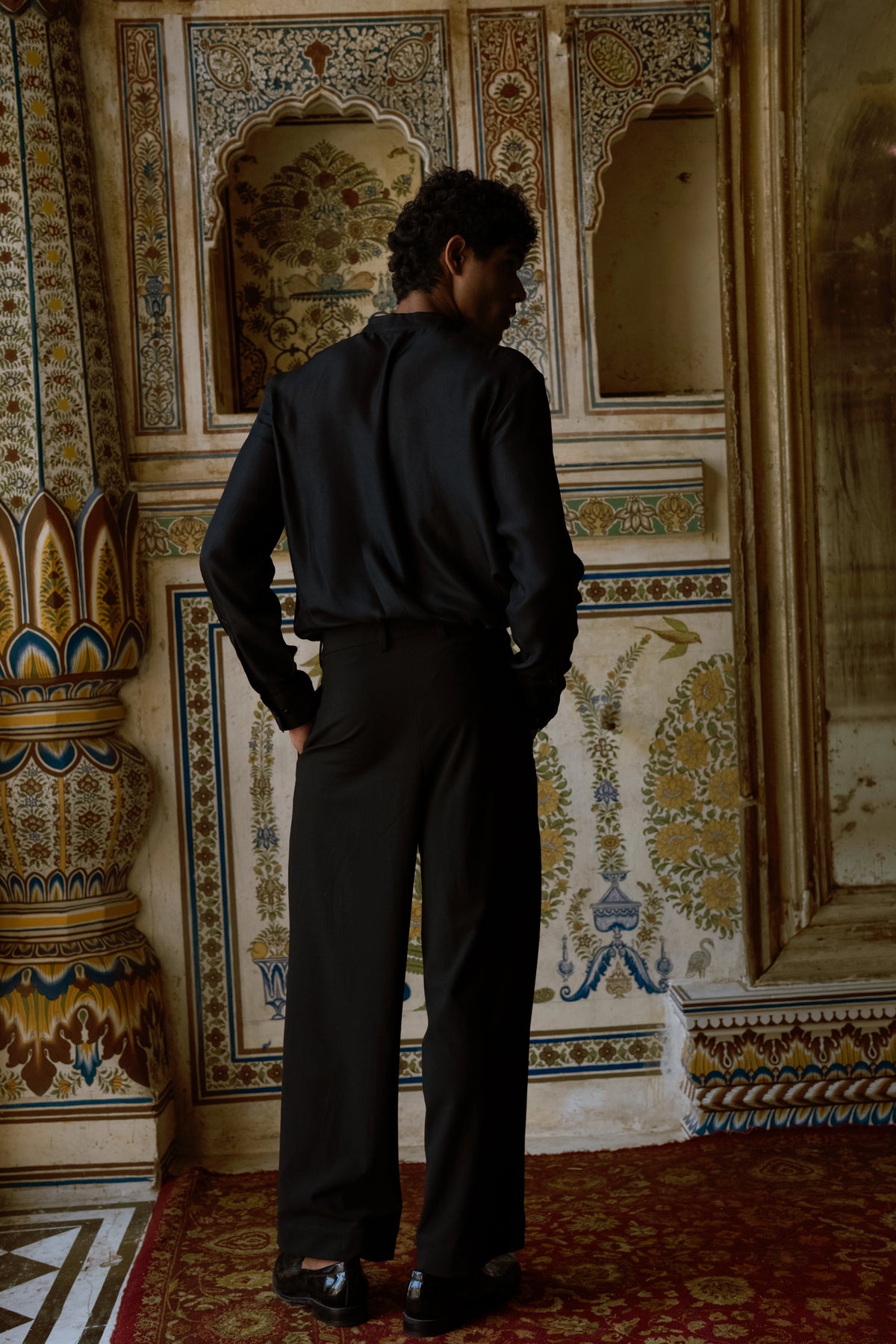 Satin Twill Straight Cut Pant