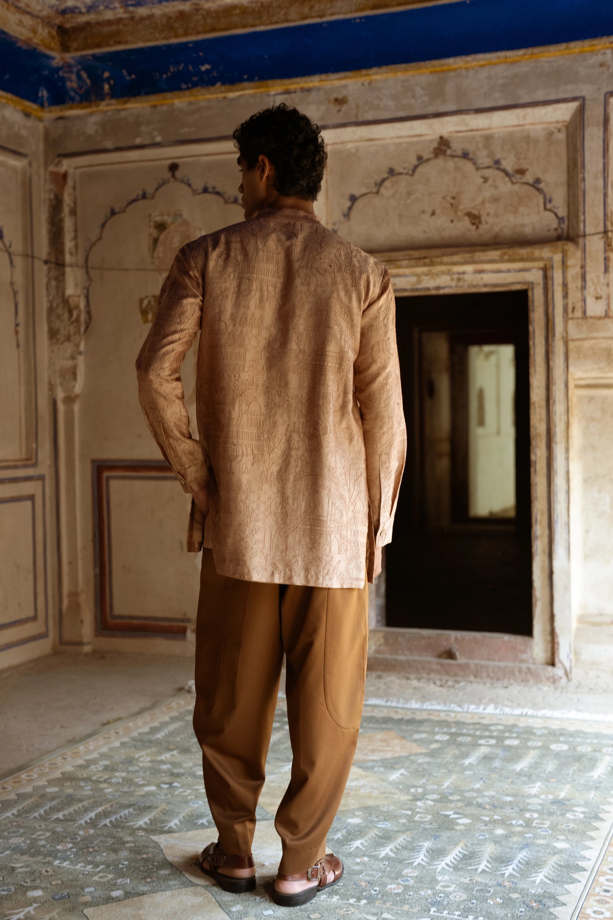 Heritage Embroidered Longline Kurta Shirt