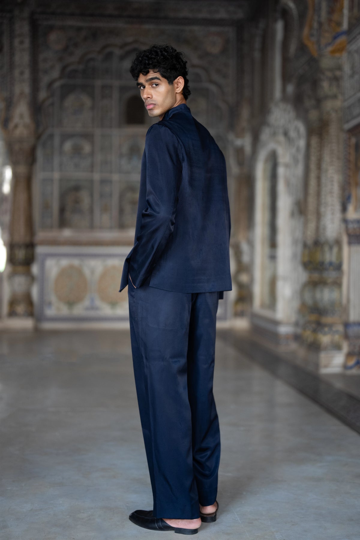 Asymmetric Satin Twill Jacket & Pant