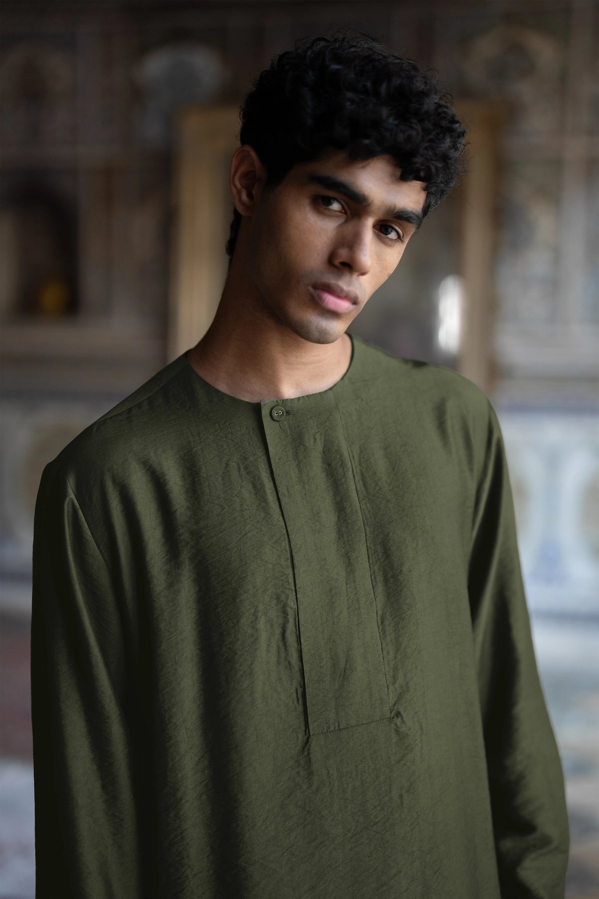 Olive Textured Shirt