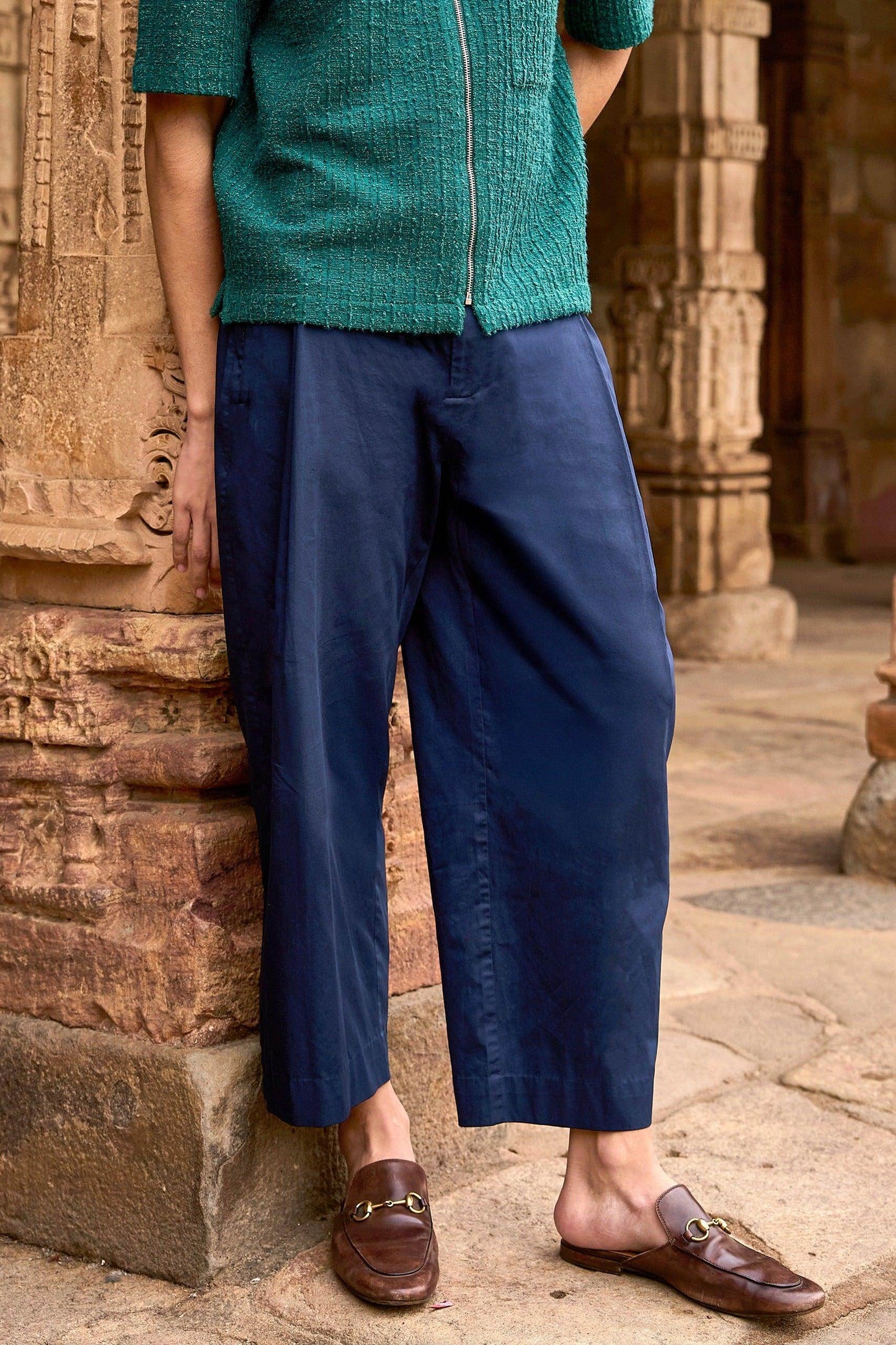 FRONT PLEAT TROUSER - dash and dot