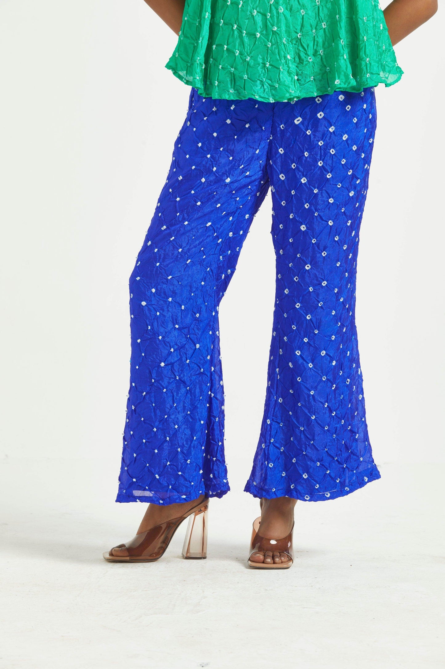 BANDHANI FLARED PANT - dash and dot