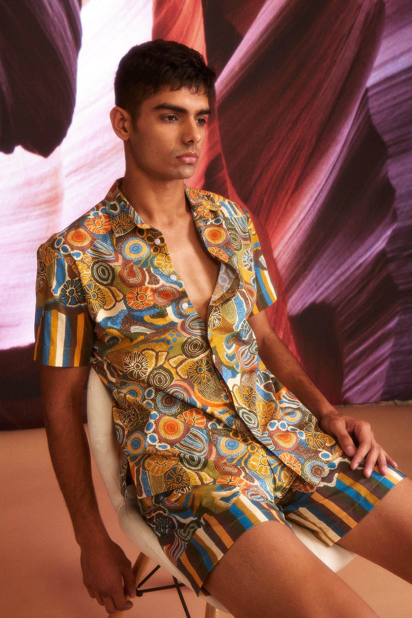 EARTH MULTI HALF SLEEVE SHIRT - dash and dot