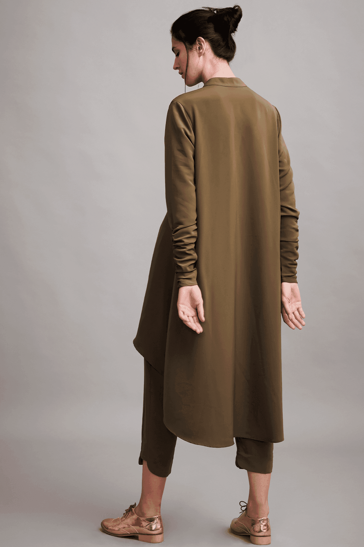 MILITARY GREEN TAPERED PANTS - dash and dot