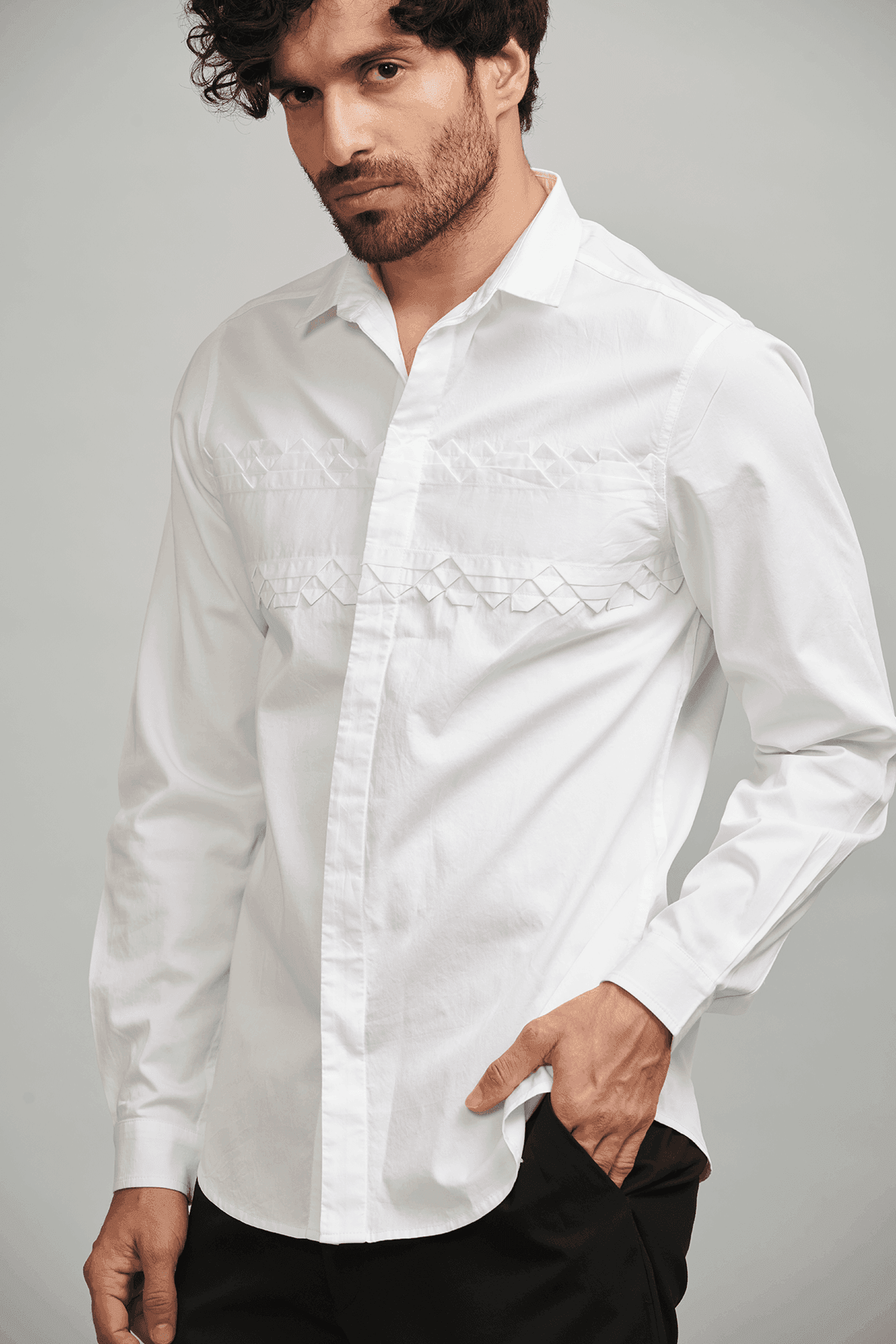 KNIFE PLEAT SHIRT - dash and dot