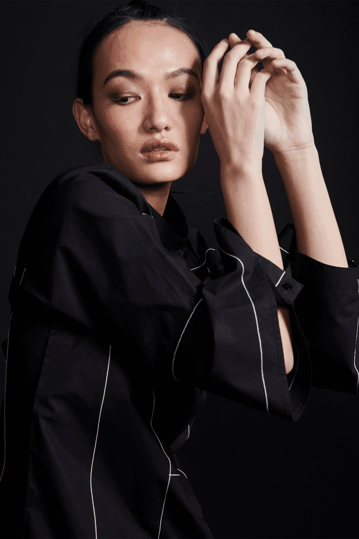 CONTRAST STITCH SHIRT - dash and dot