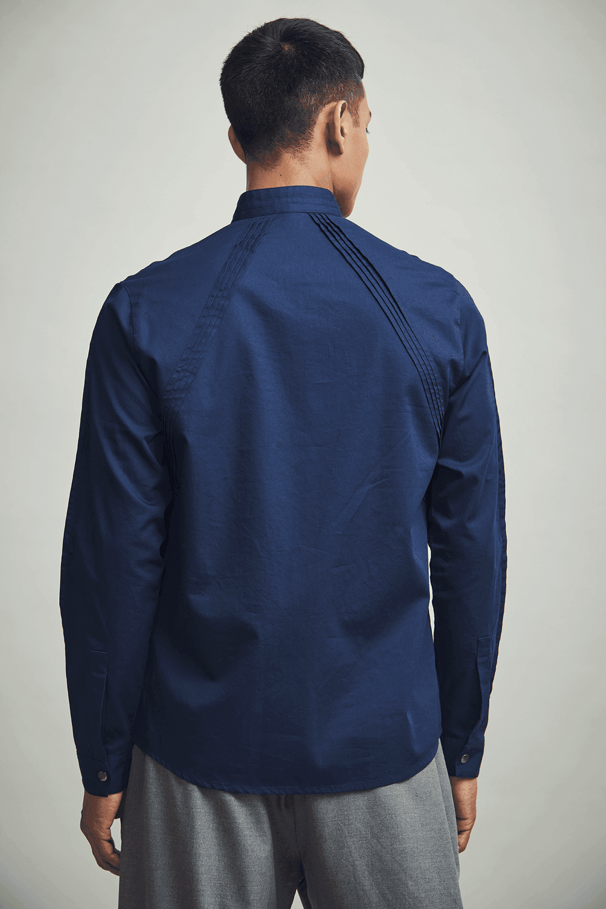 IRREGULAR PLEATED SHIRT - dash and dot