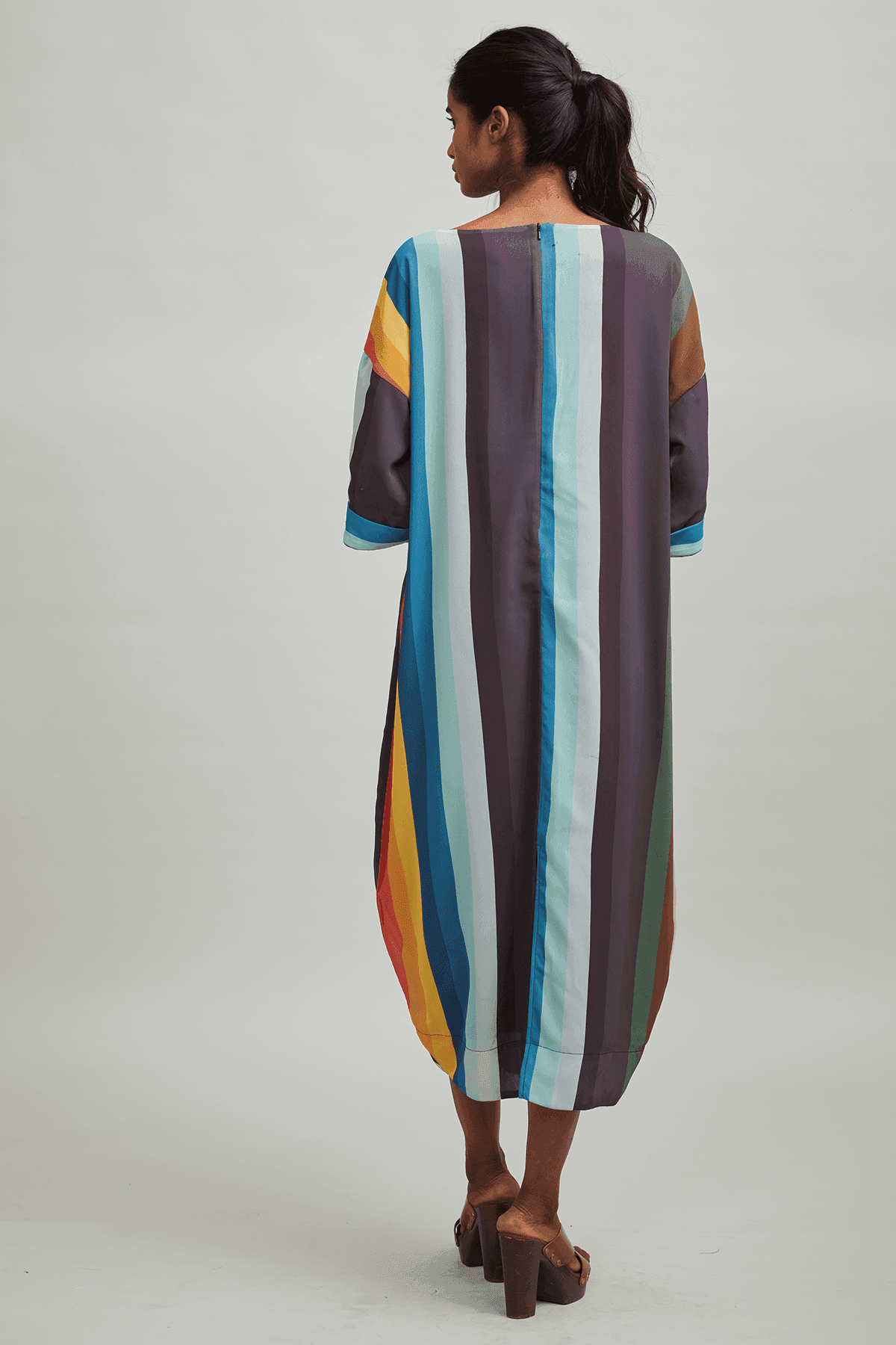 MULTICOLOUR STRIPE MIDI - dash and dot