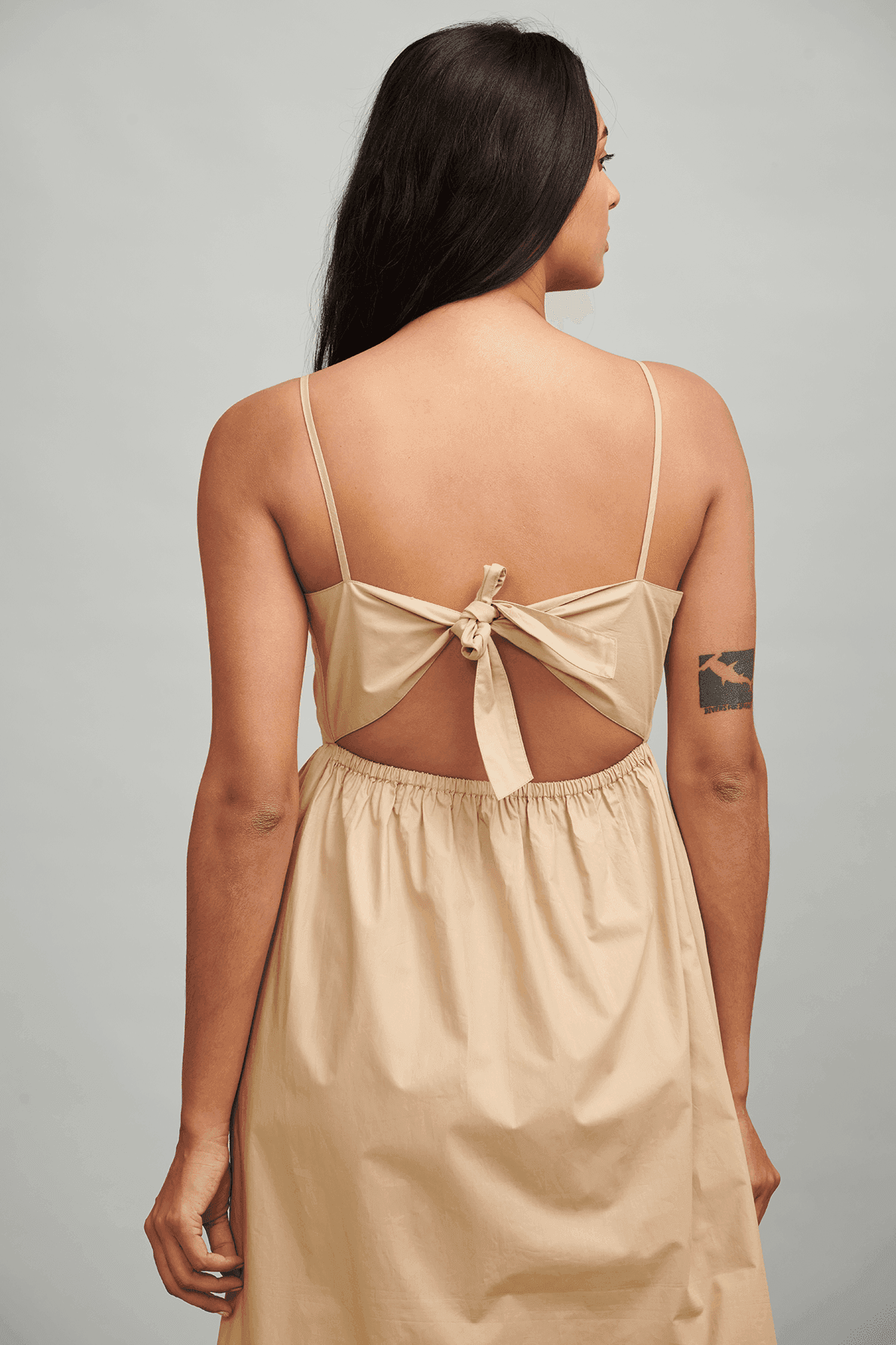 KHAKI SUMMER MIDI - dash and dot