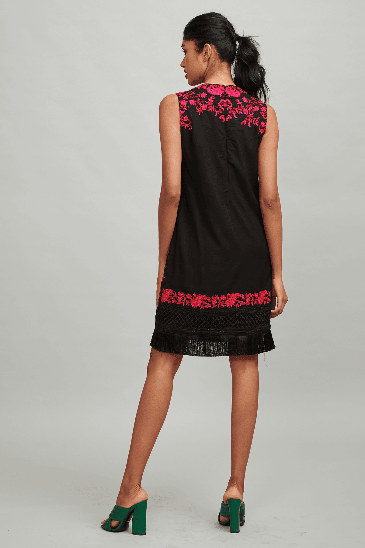 PAISLEY FRINGE DRESS - dash and dot