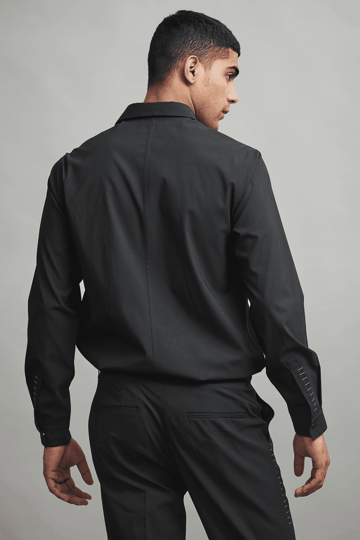 BLACK STAPLE SHIRT - dash and dot