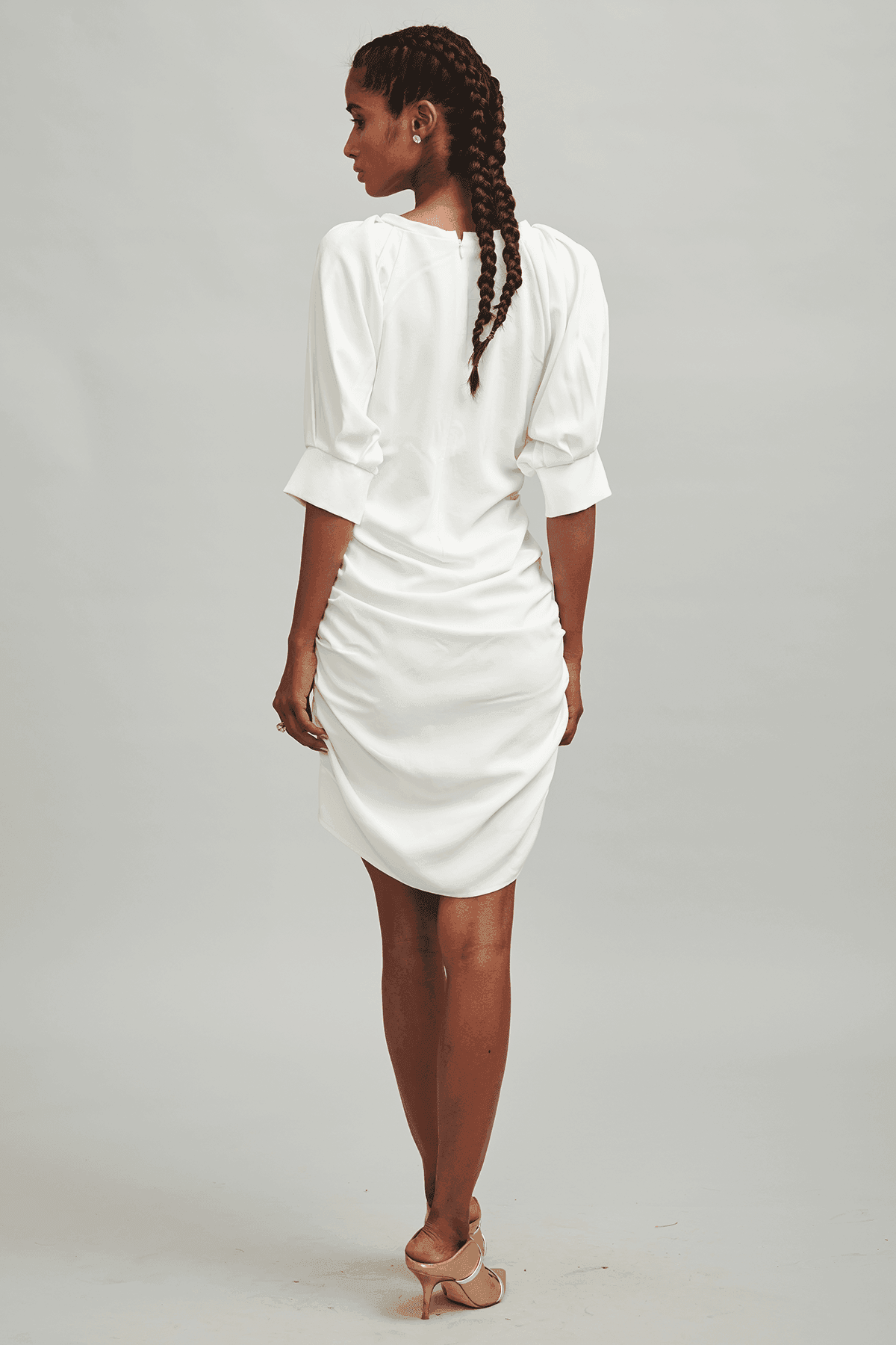 RUCHED FRONT DRESS - dash and dot