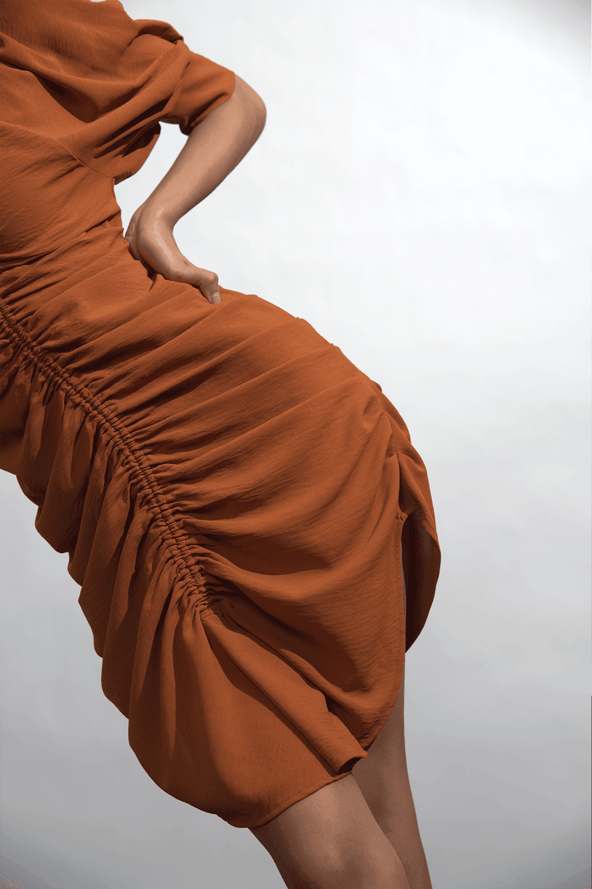 RUCHED FRONT DRESS - dash and dot