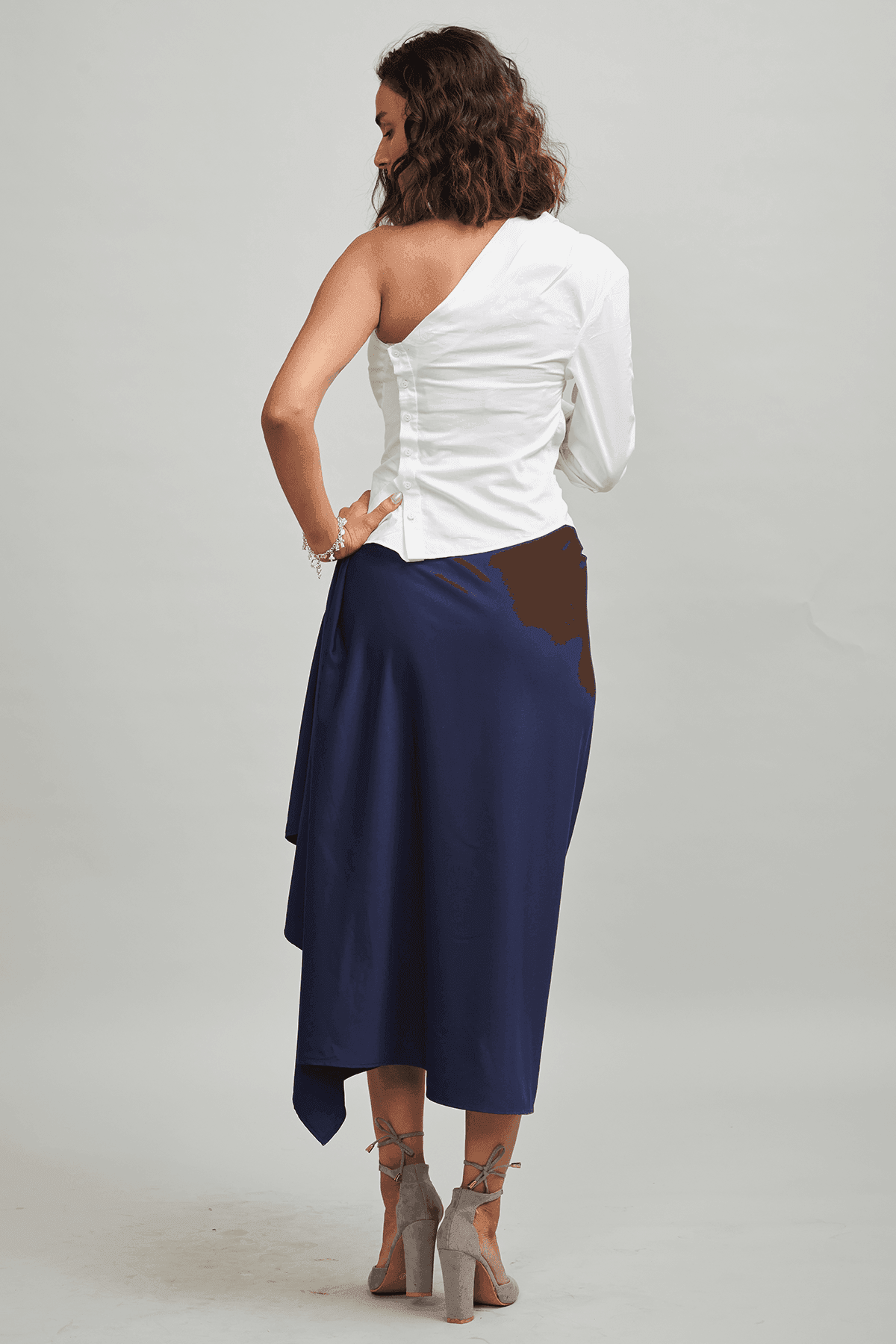 ONE SHOULDER SHIRT - dash and dot