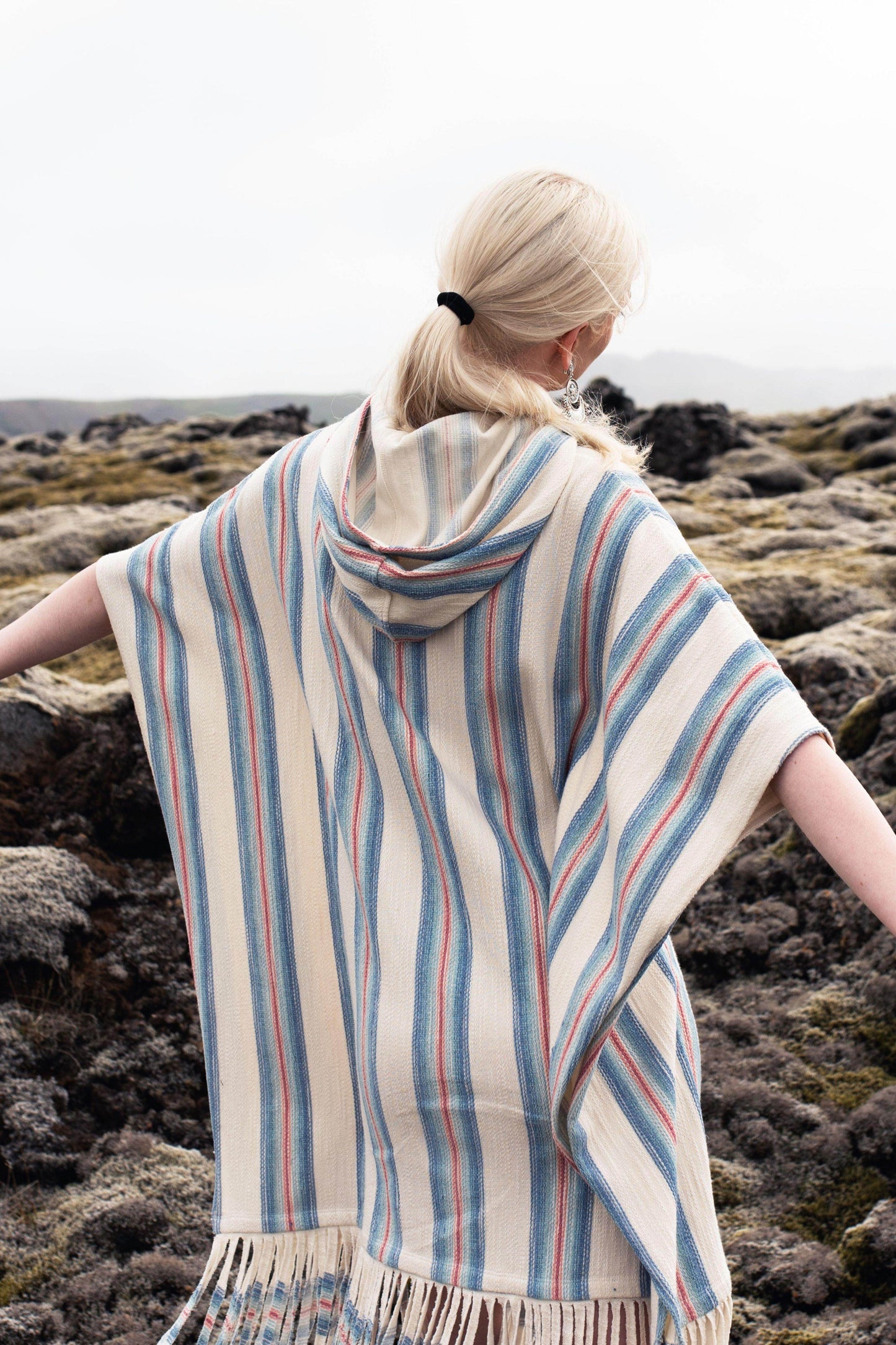 PASTEL FRINGE PONCHO - dash and dot