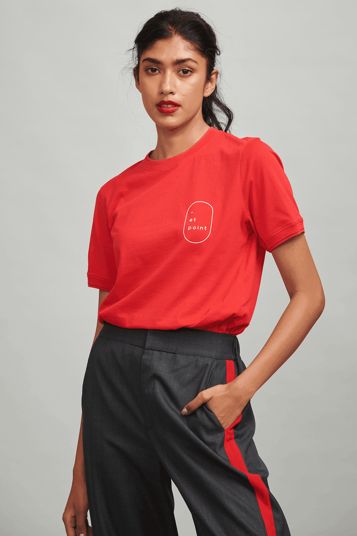 RED STRIPE TRAVEL PANT - dash and dot