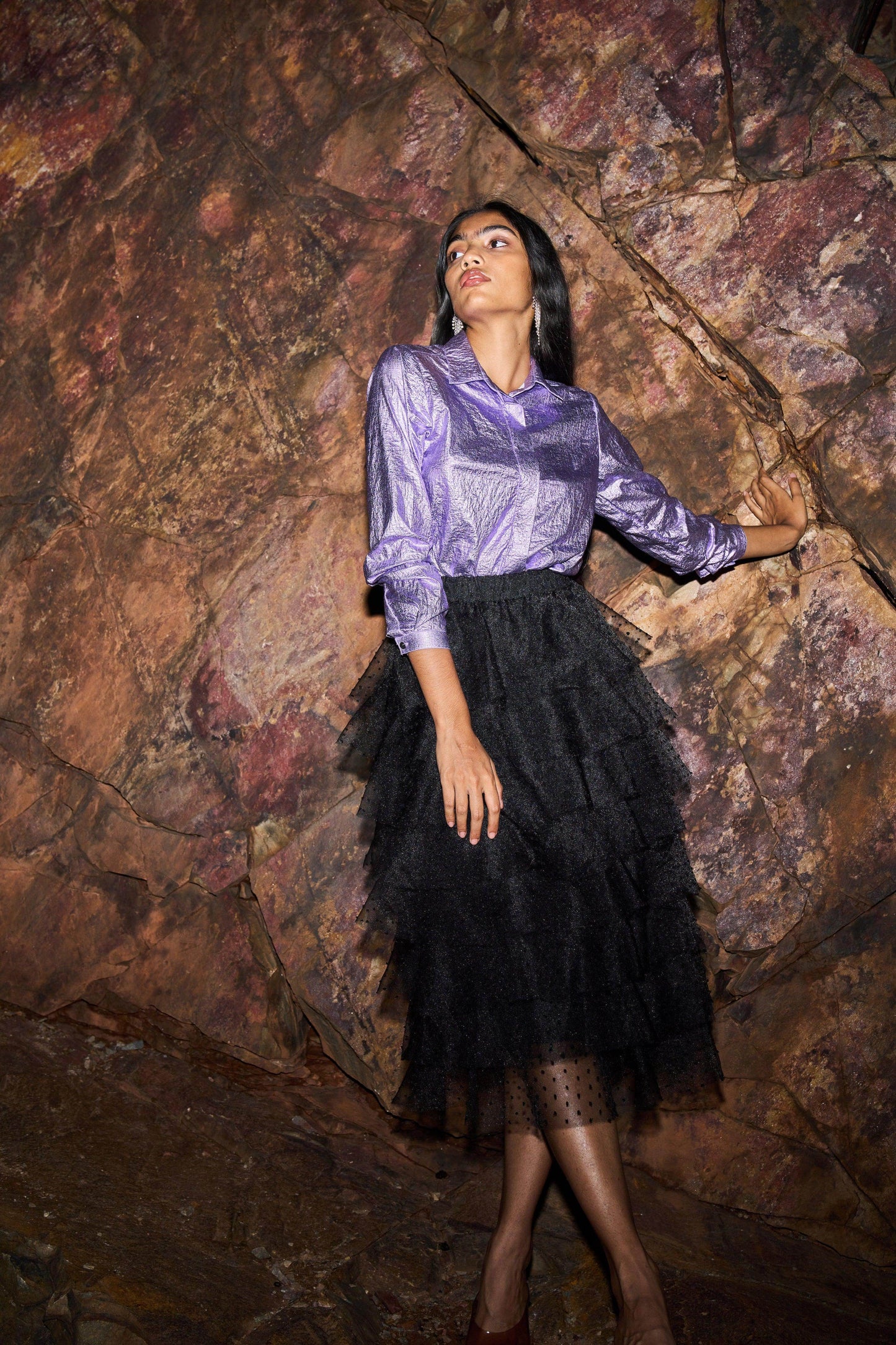 METALLIC SHIRT - dash and dot