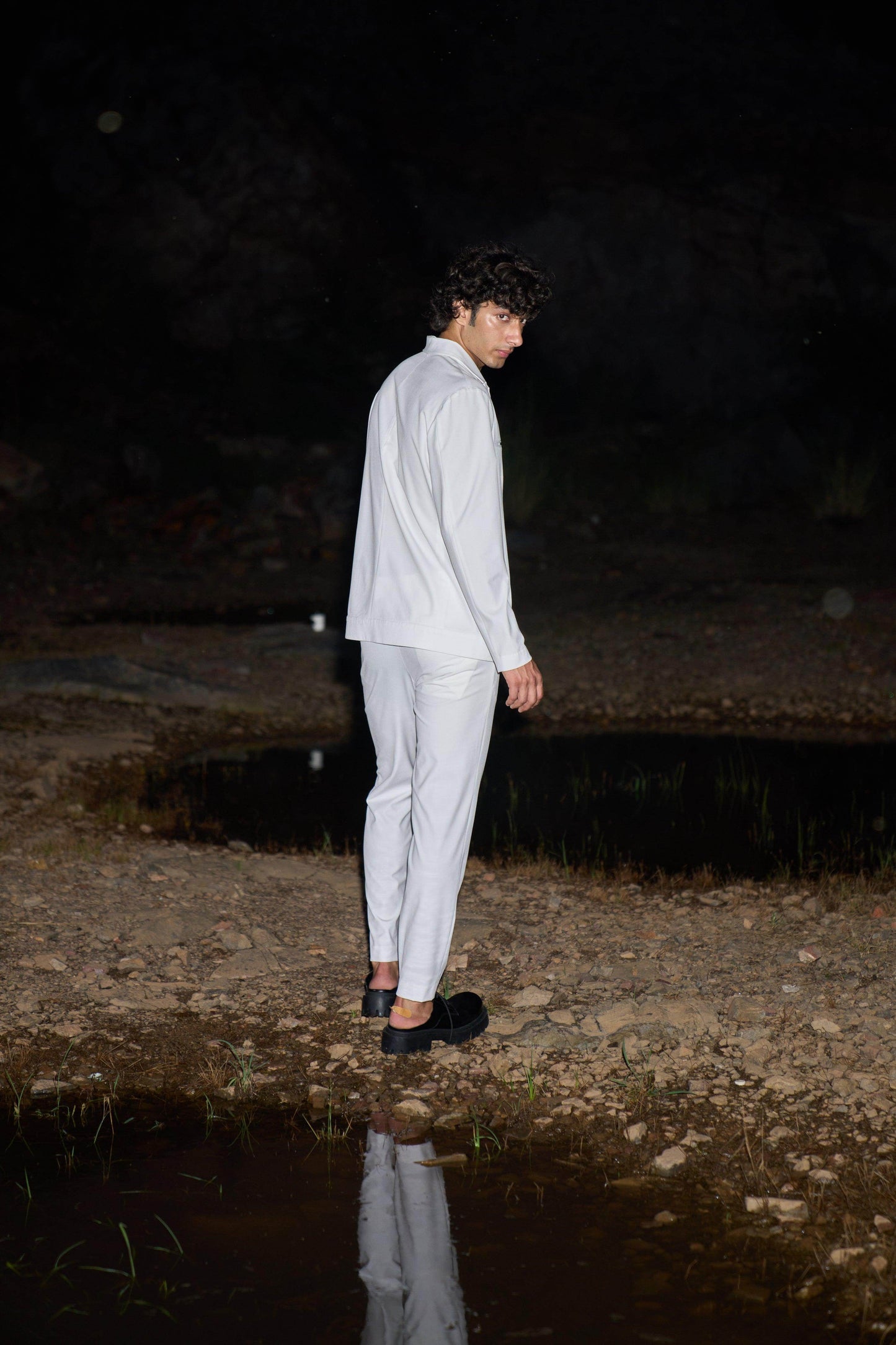 ALL WHITE PANTSUIT - dash and dot