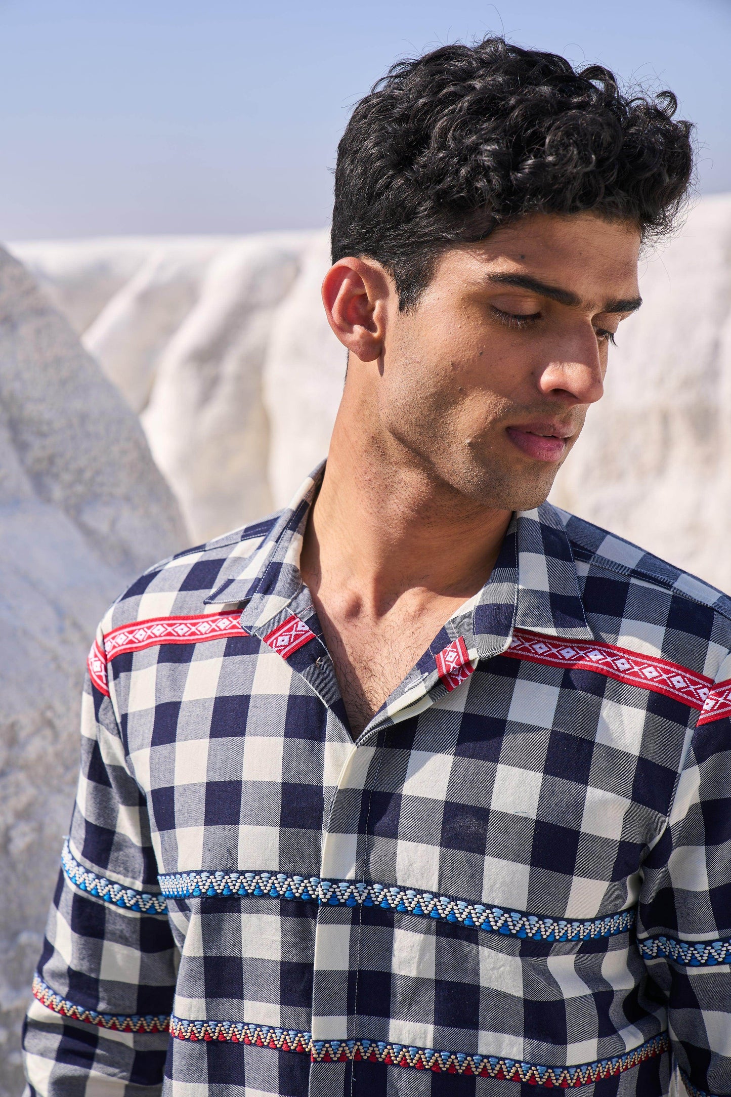 TAPE CHECK SHIRT - dash and dot