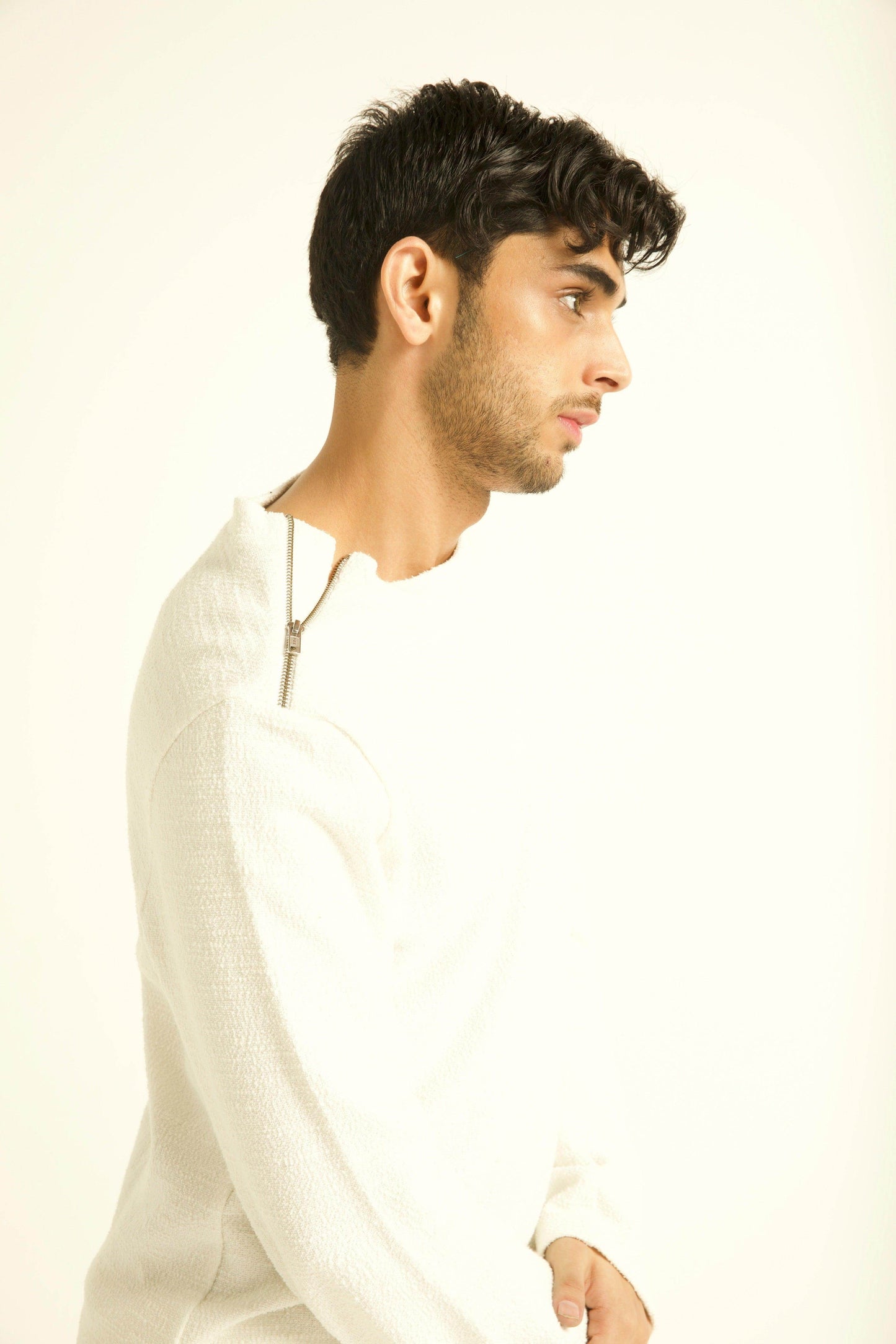 SHOULDER ZIP SWEAT - dash and dot