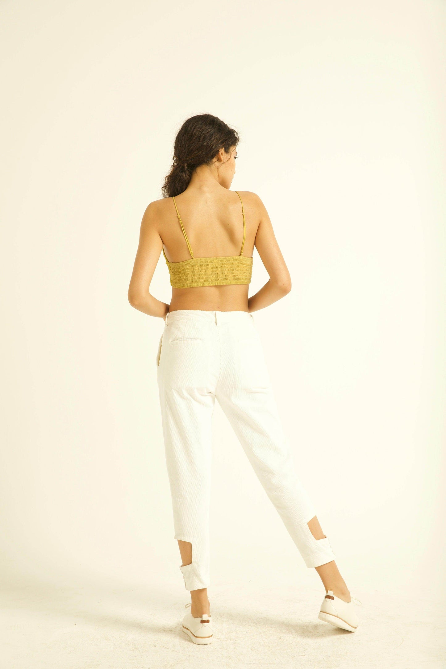 CUTOUT CORDUROY PANT - dash and dot