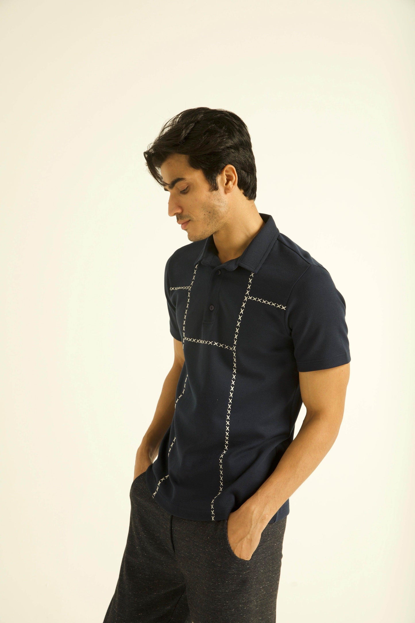 CROSS STITCH POLO - dash and dot