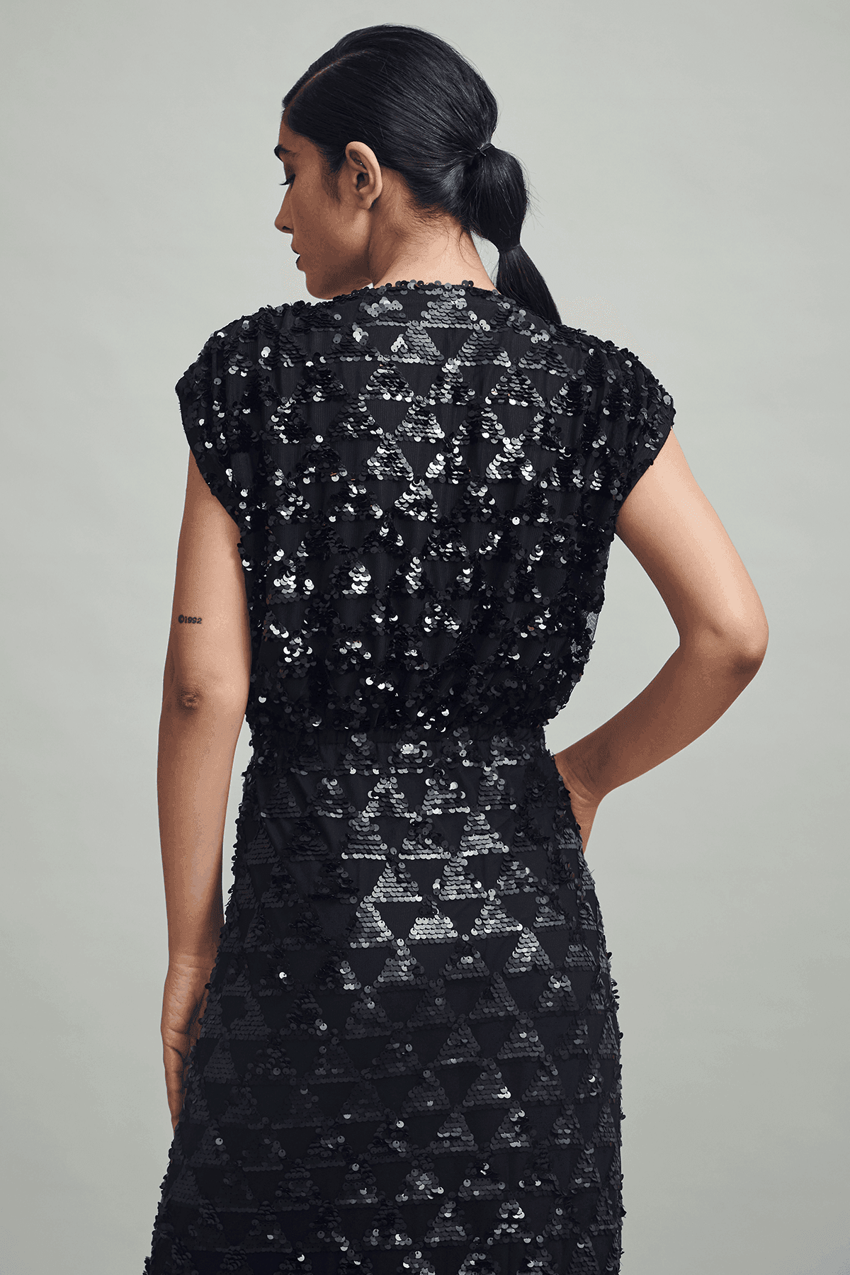 BLACK SEQUIN DRESS - dash and dot